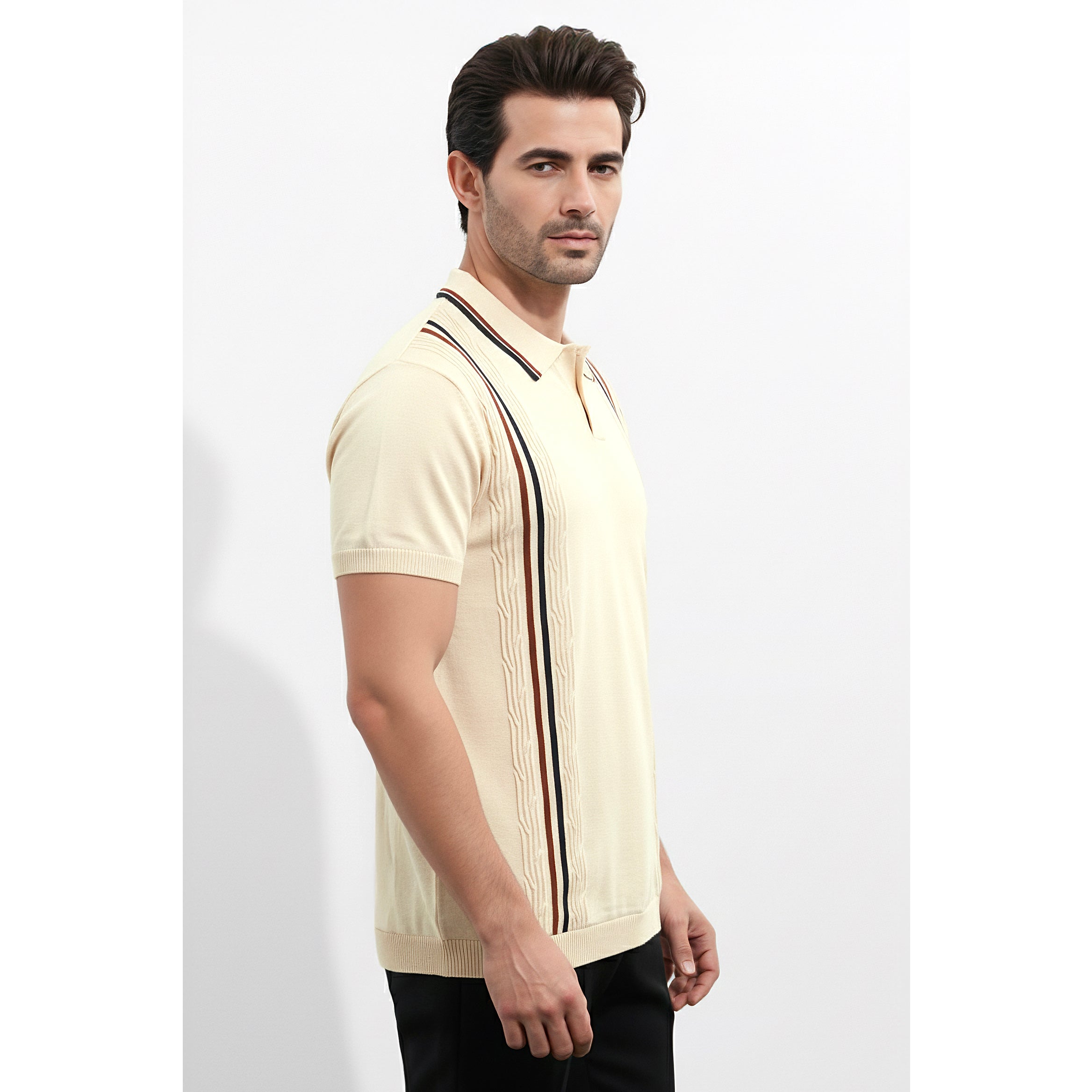 Mens Knitted Polo