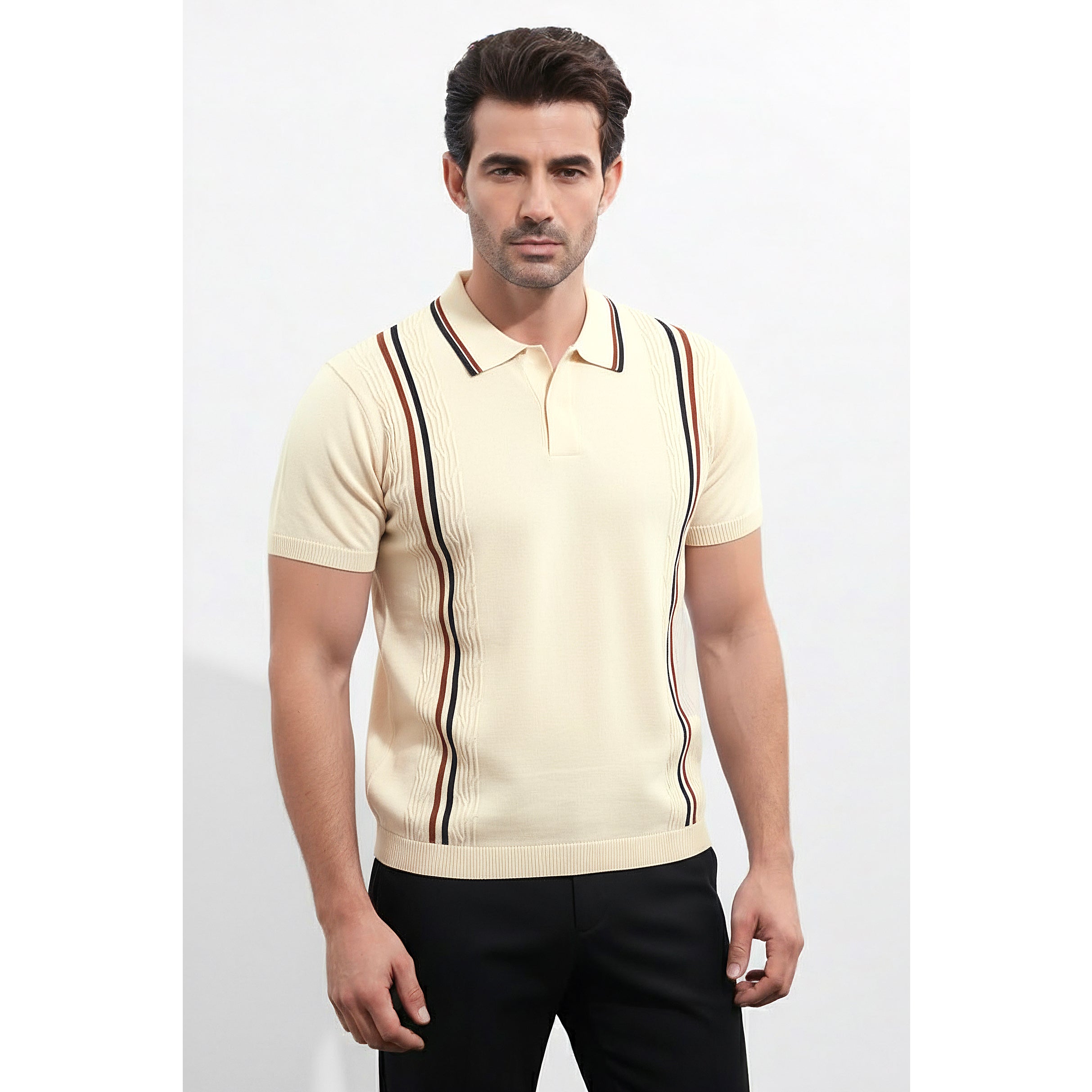 Mens Knitted Polo