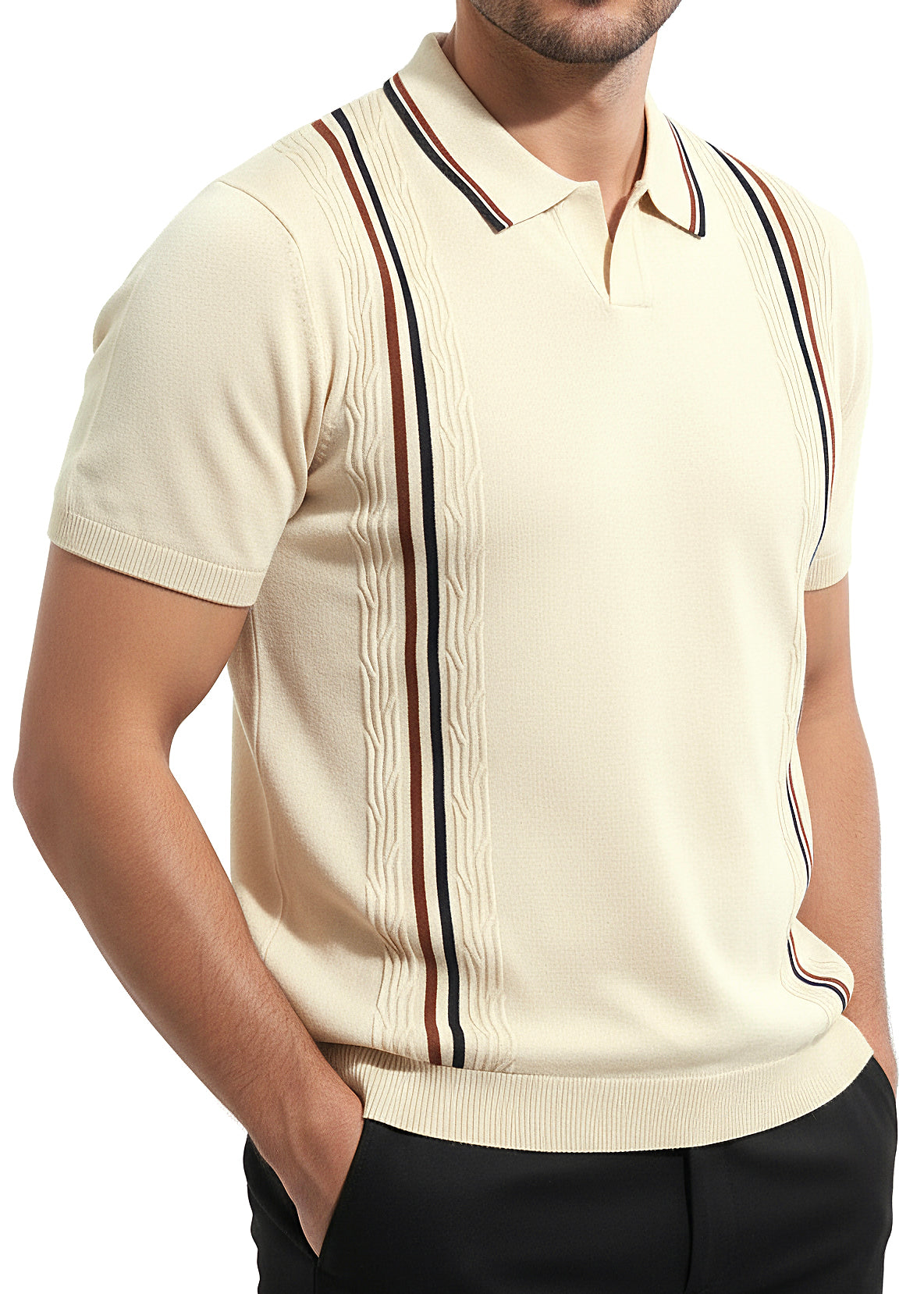 Mens Knitted Polo