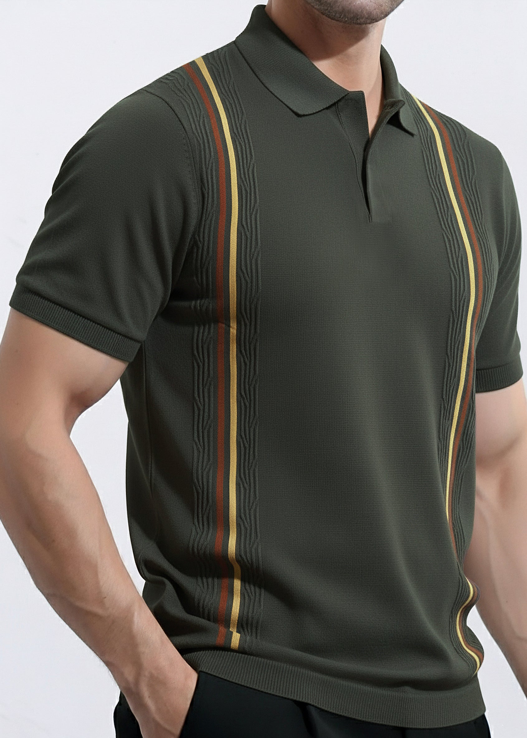 Mens Knitted Polo