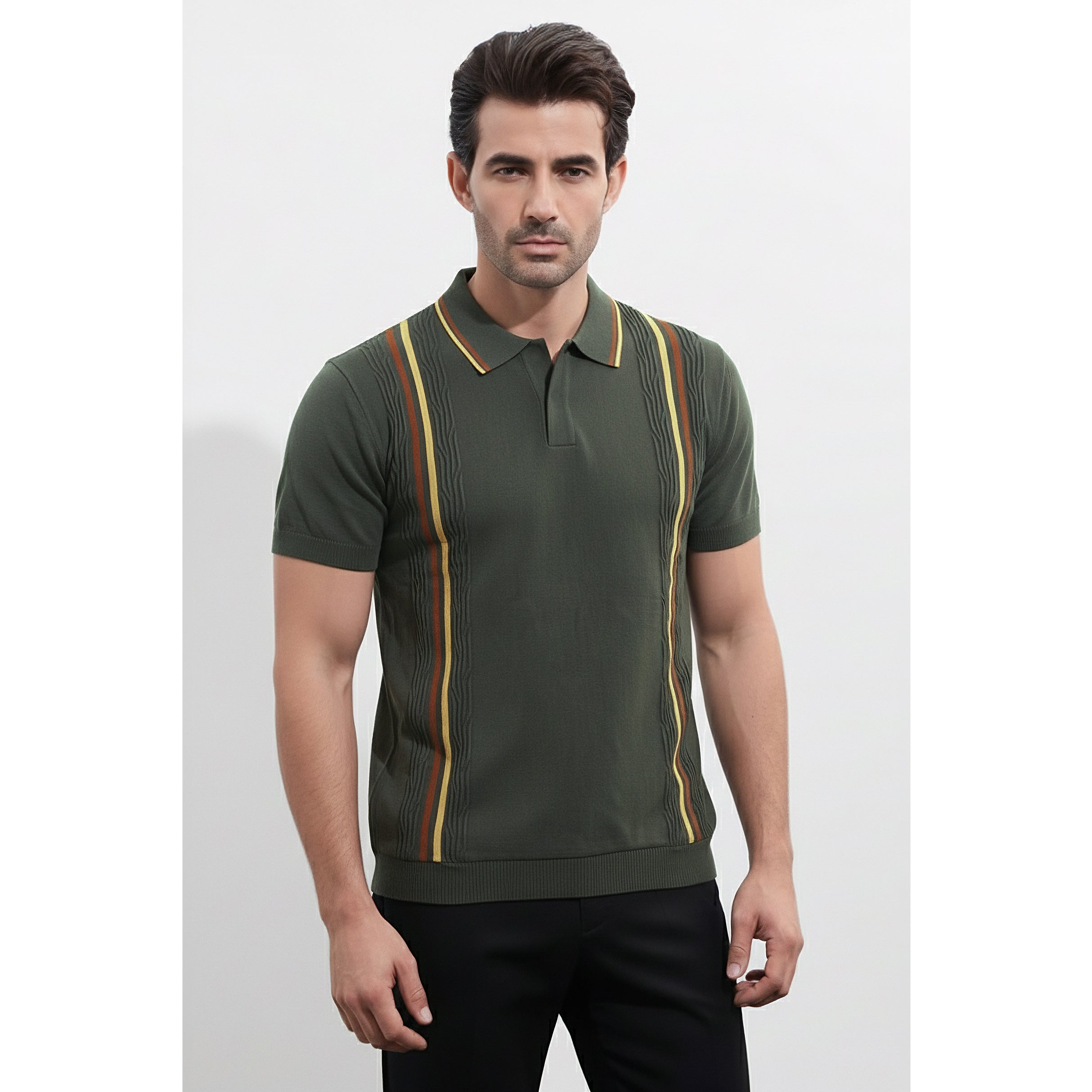Mens Knitted Polo