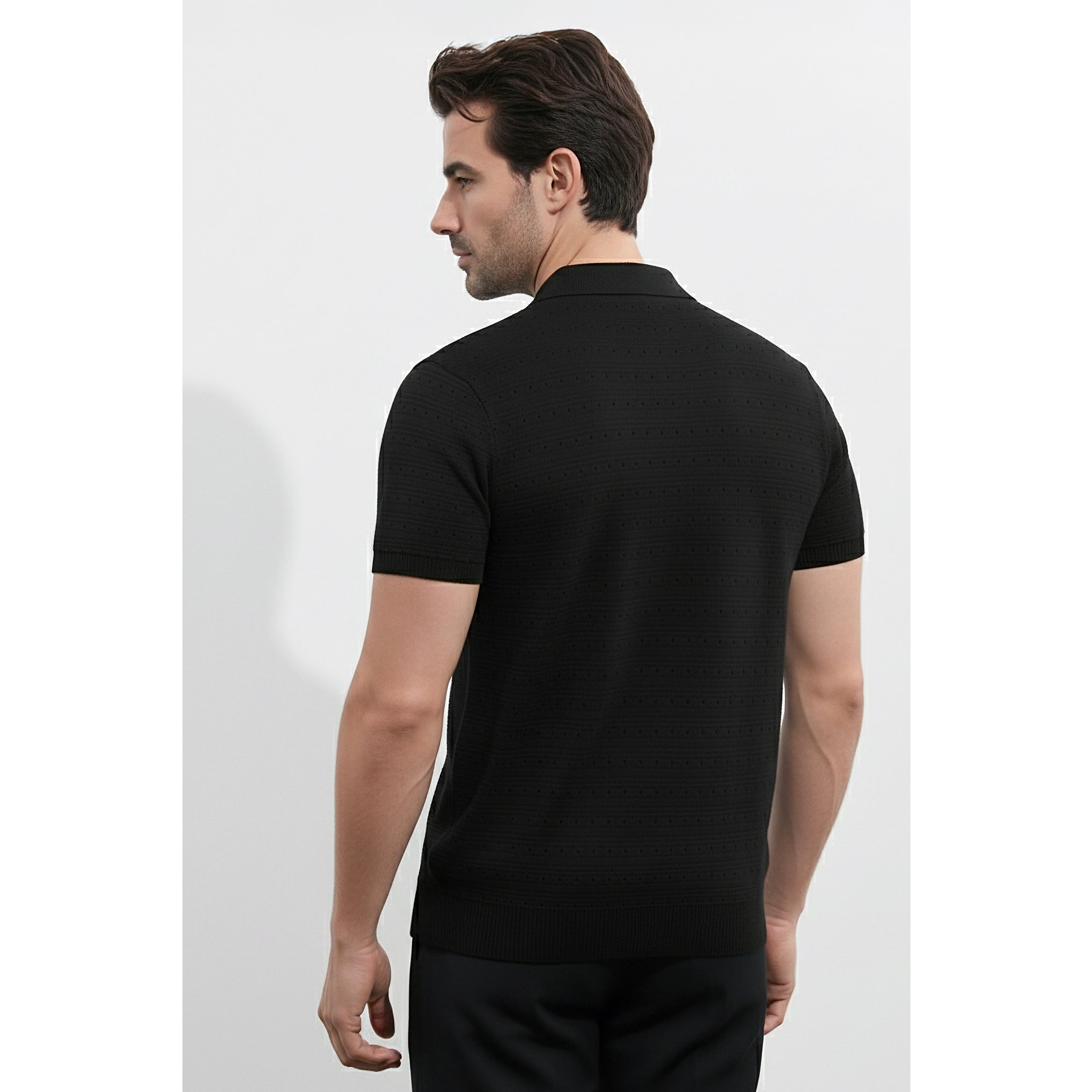 Mens Knitted Polo