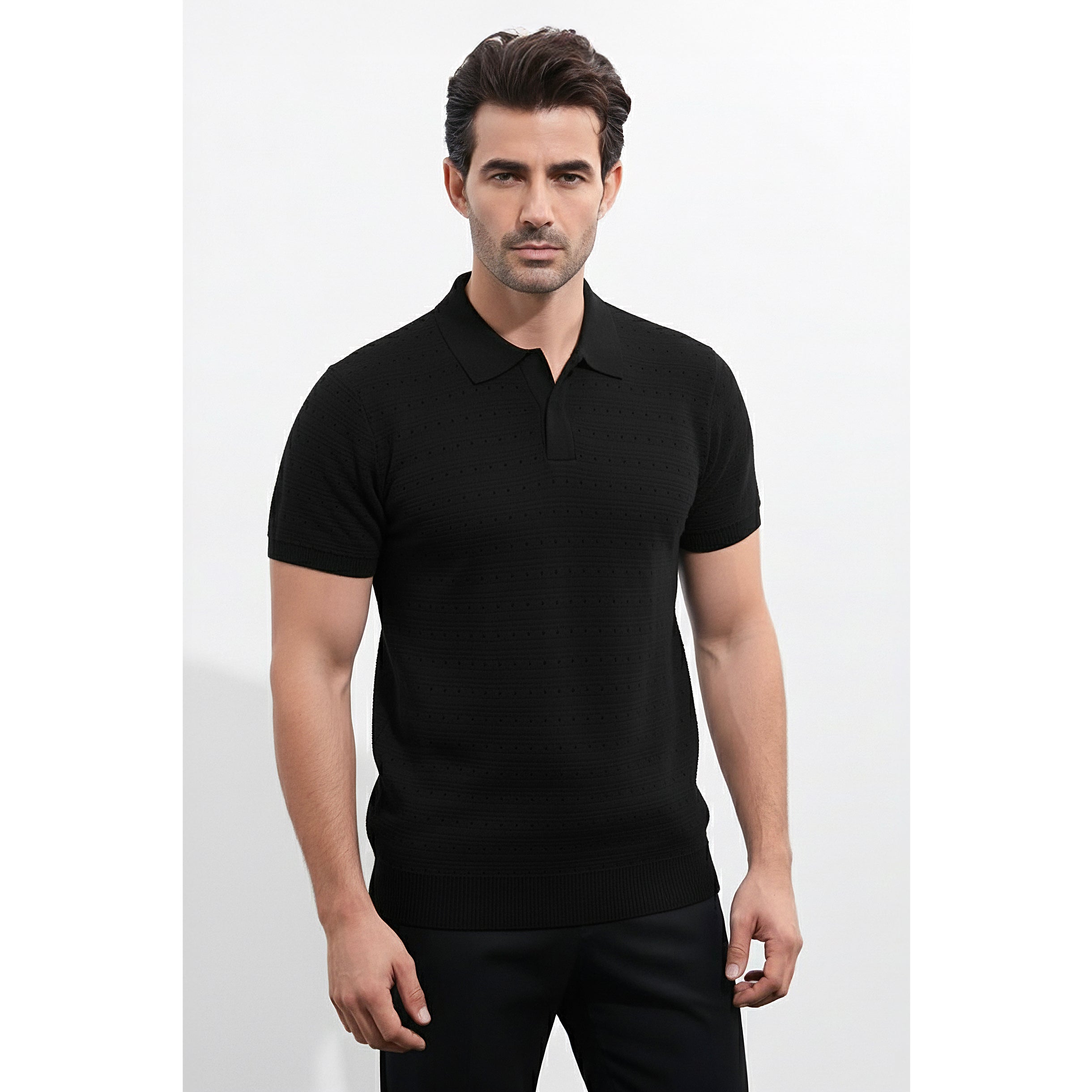 Mens Knitted Polo
