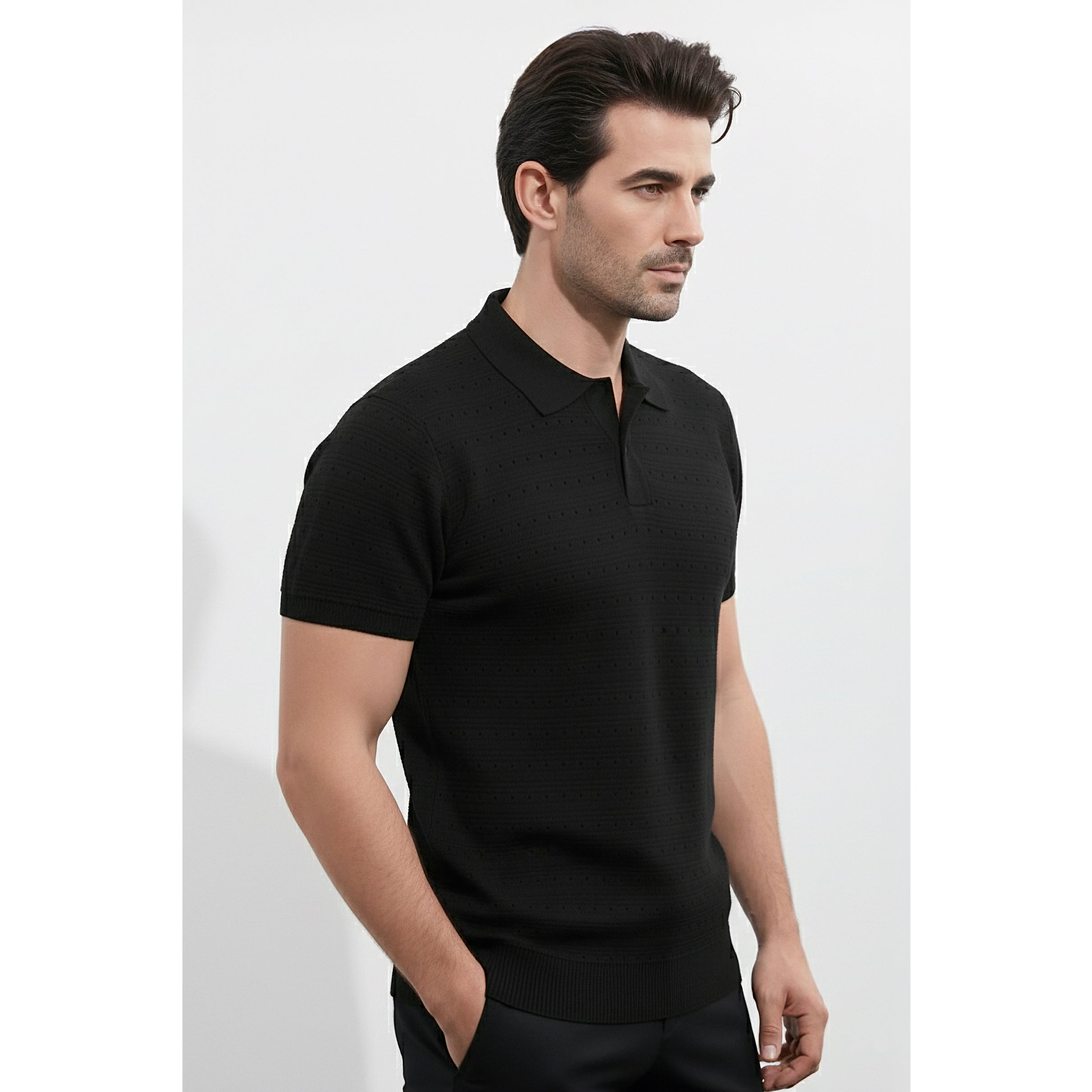 Mens Knitted Polo