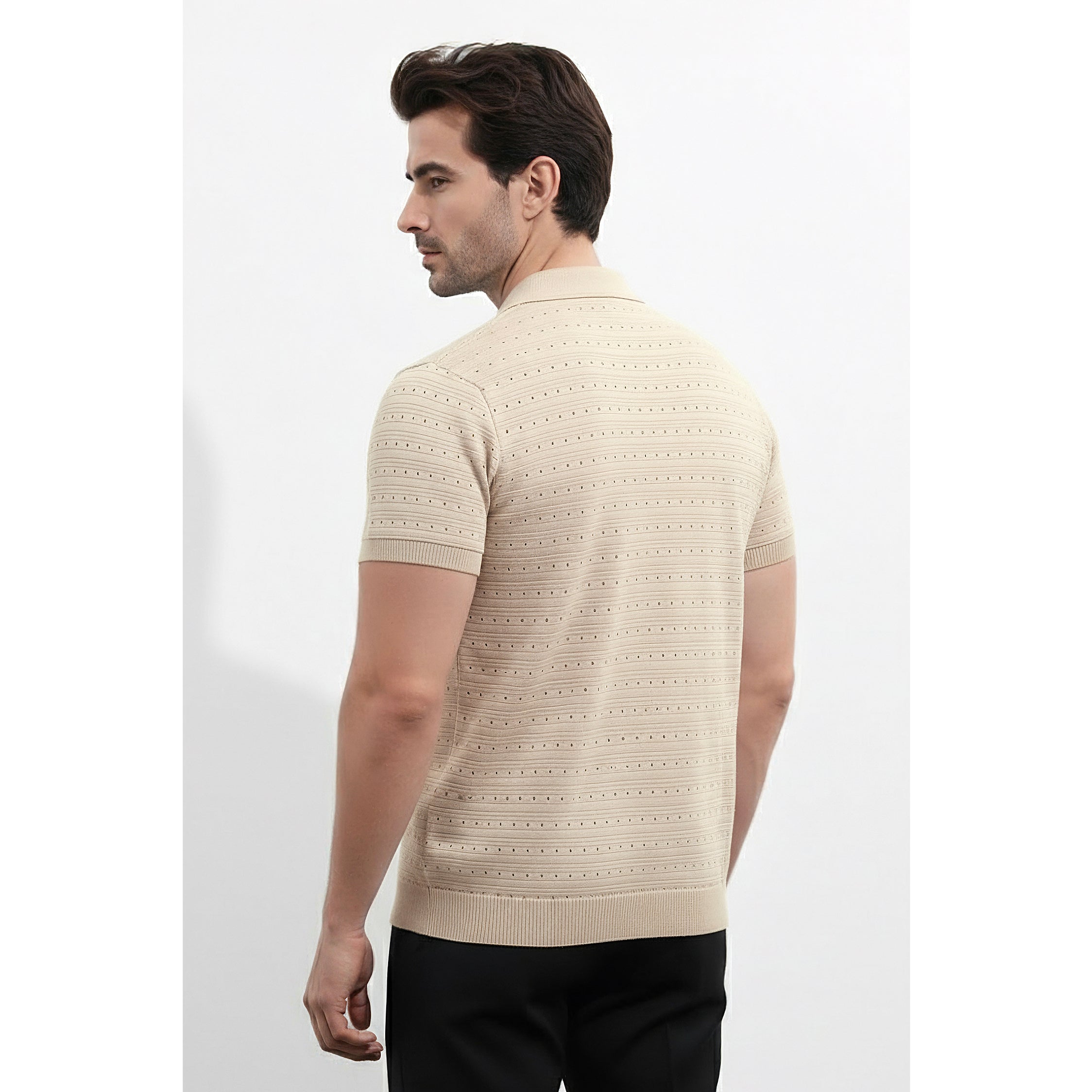 Mens Knitted Polo