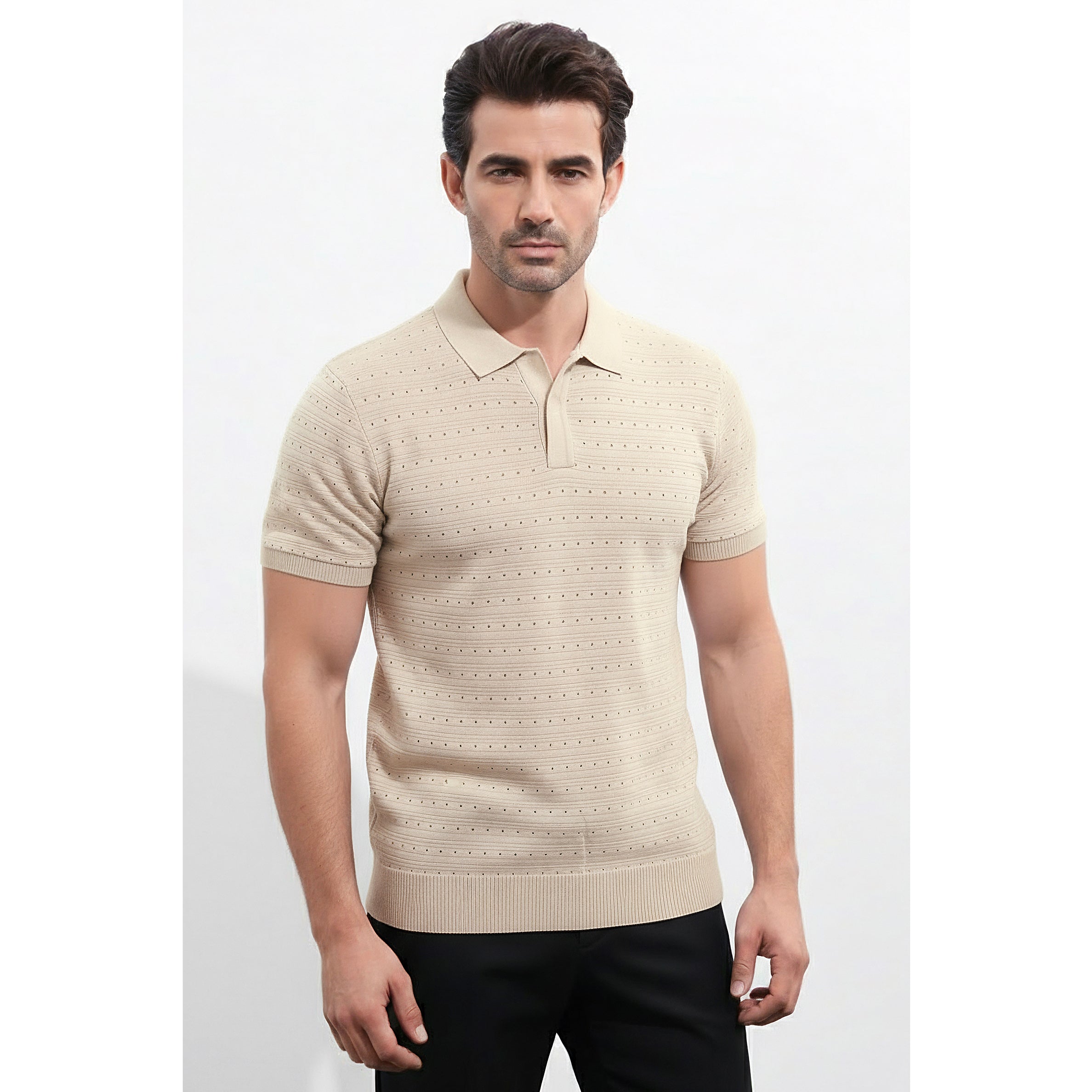 Mens Knitted Polo