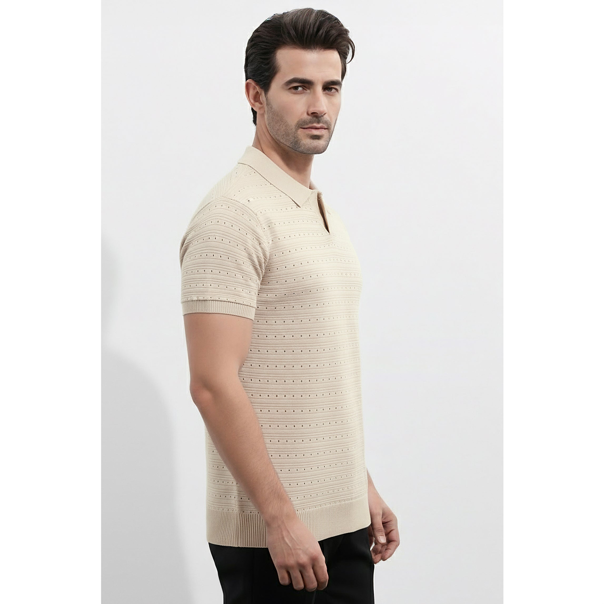 Mens Knitted Polo