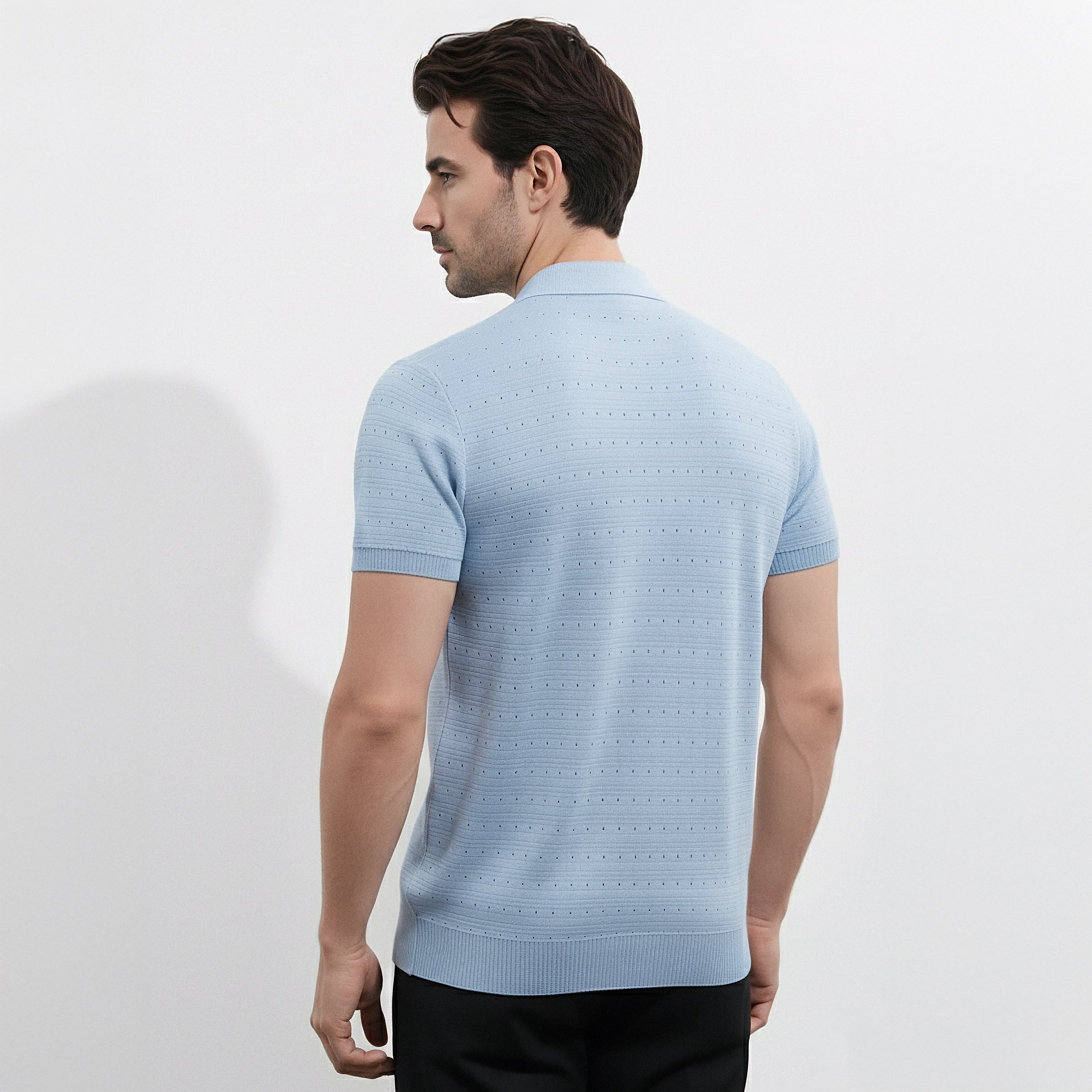 Mens Knitted Polo