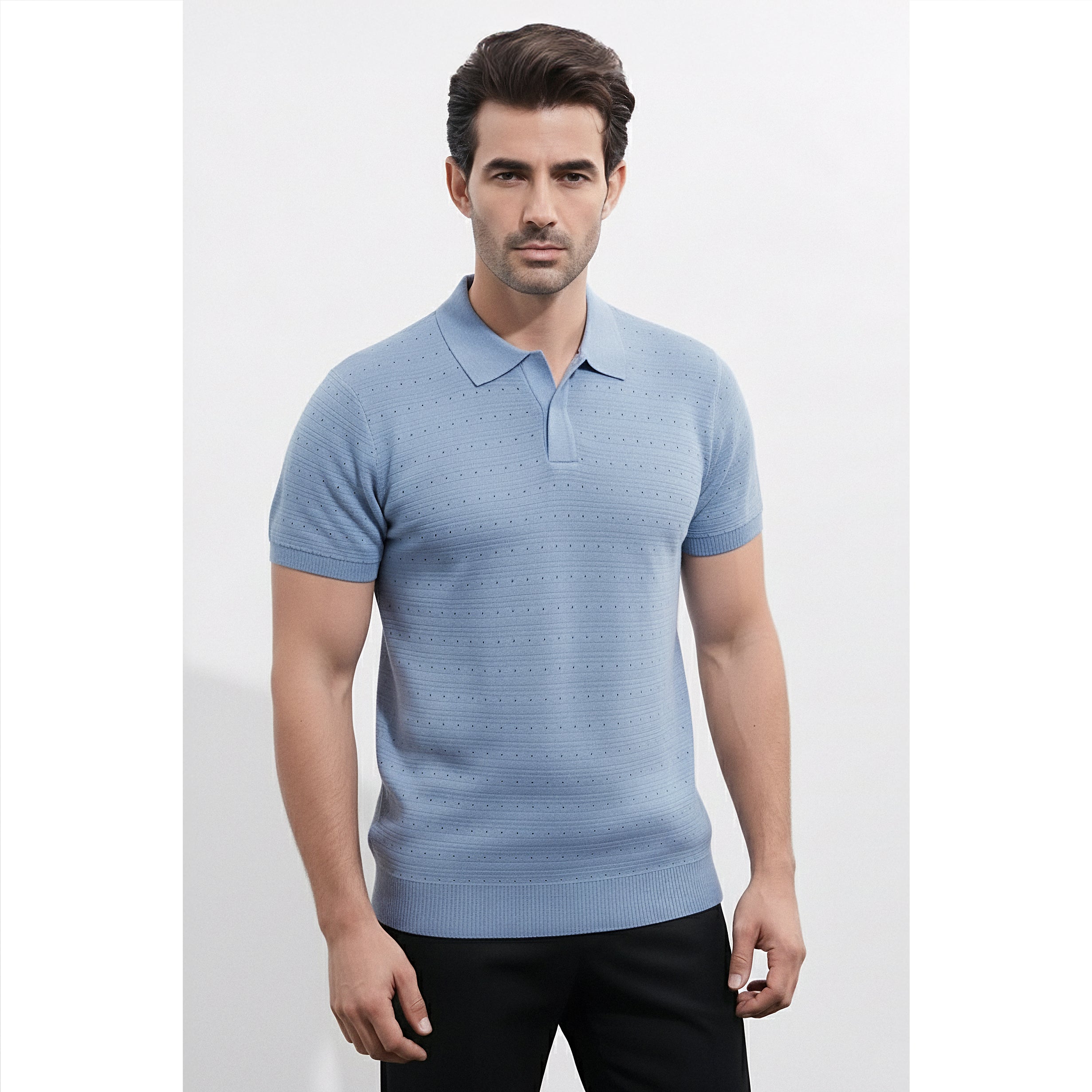 Mens Knitted Polo