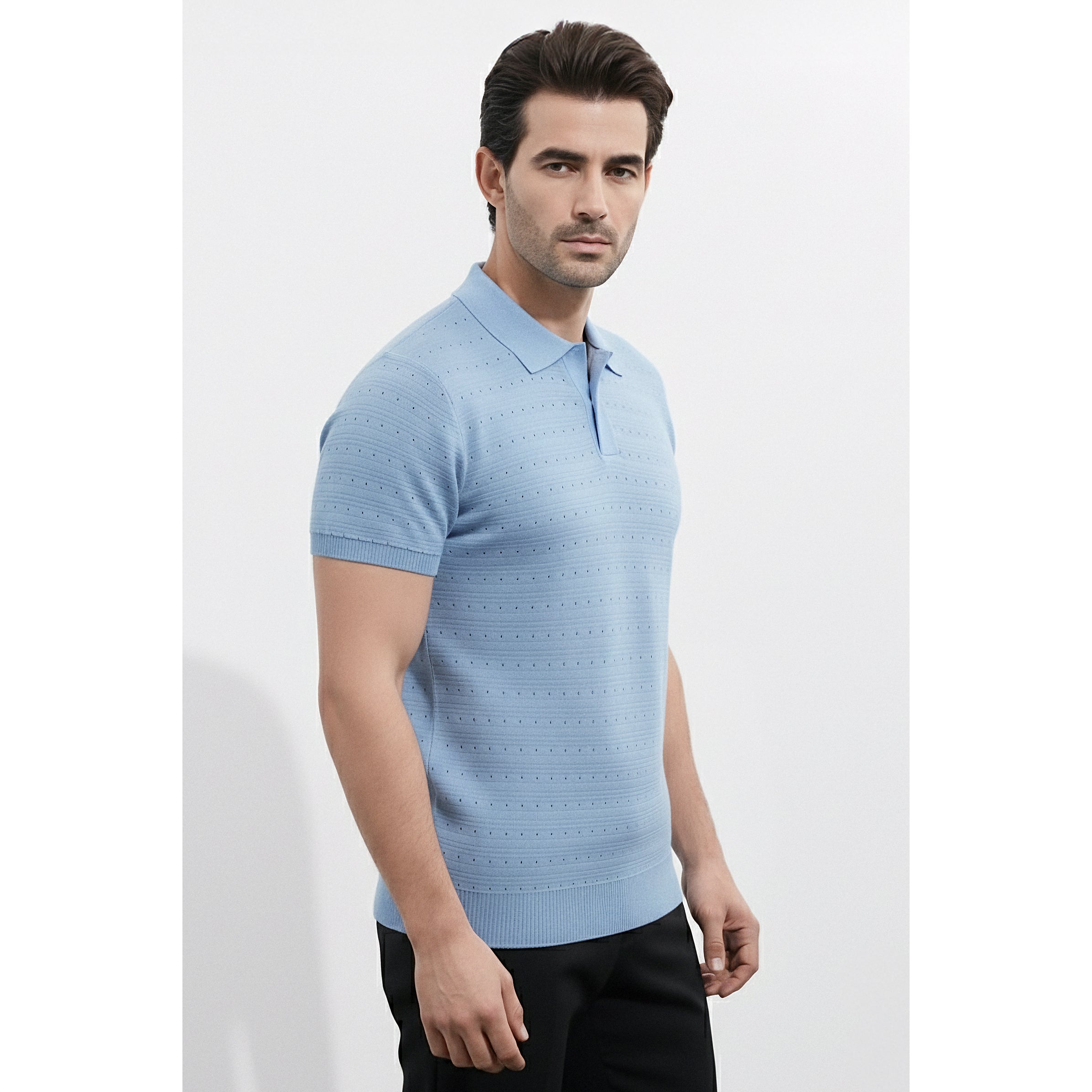 Mens Knitted Polo
