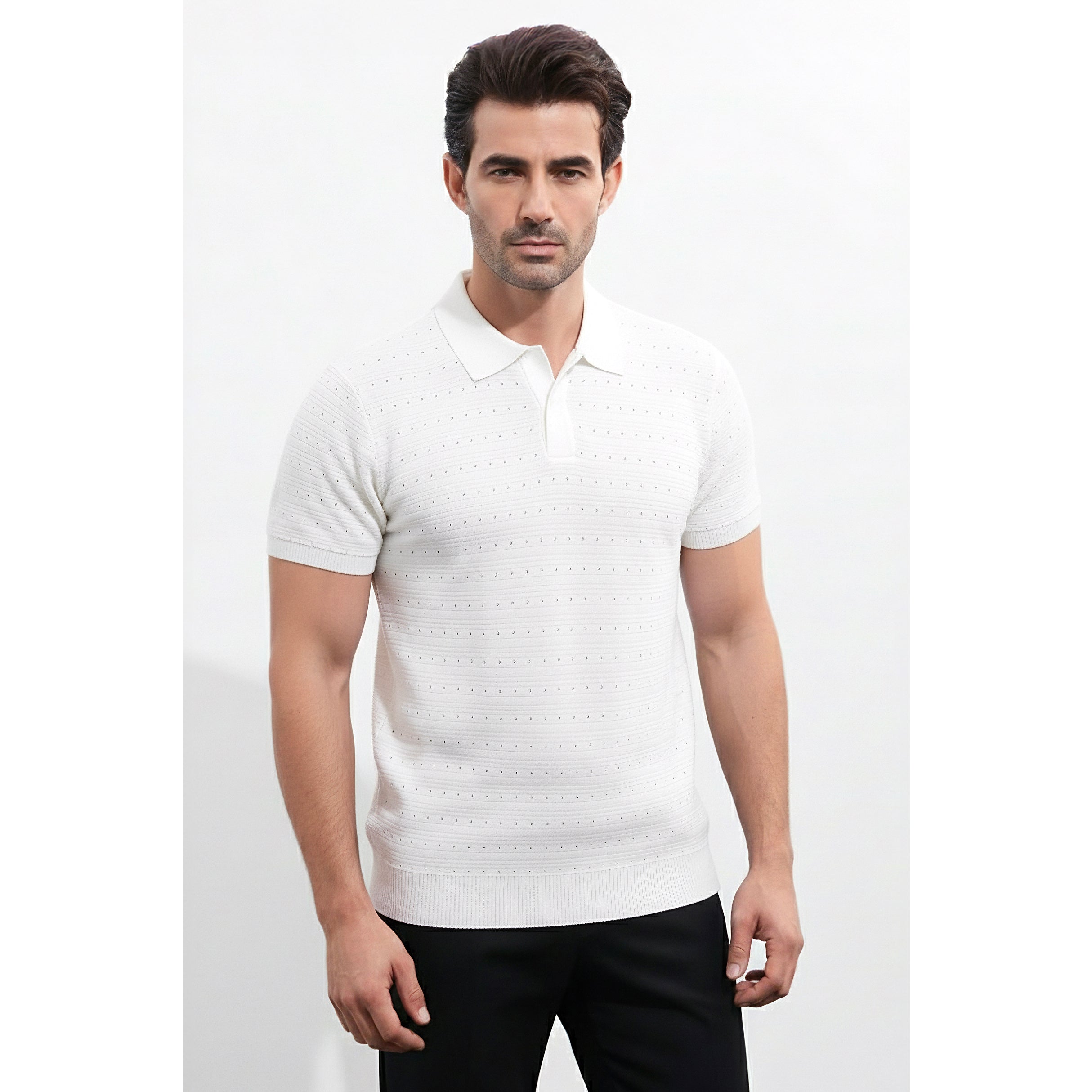 Mens Knitted Polo