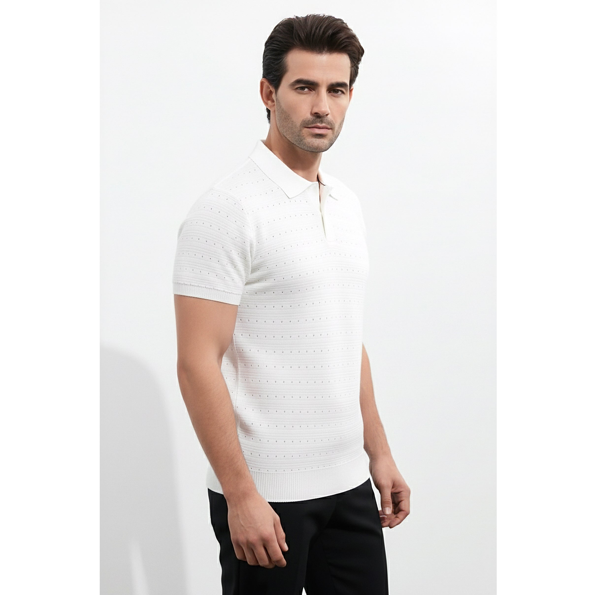 Mens Knitted Polo