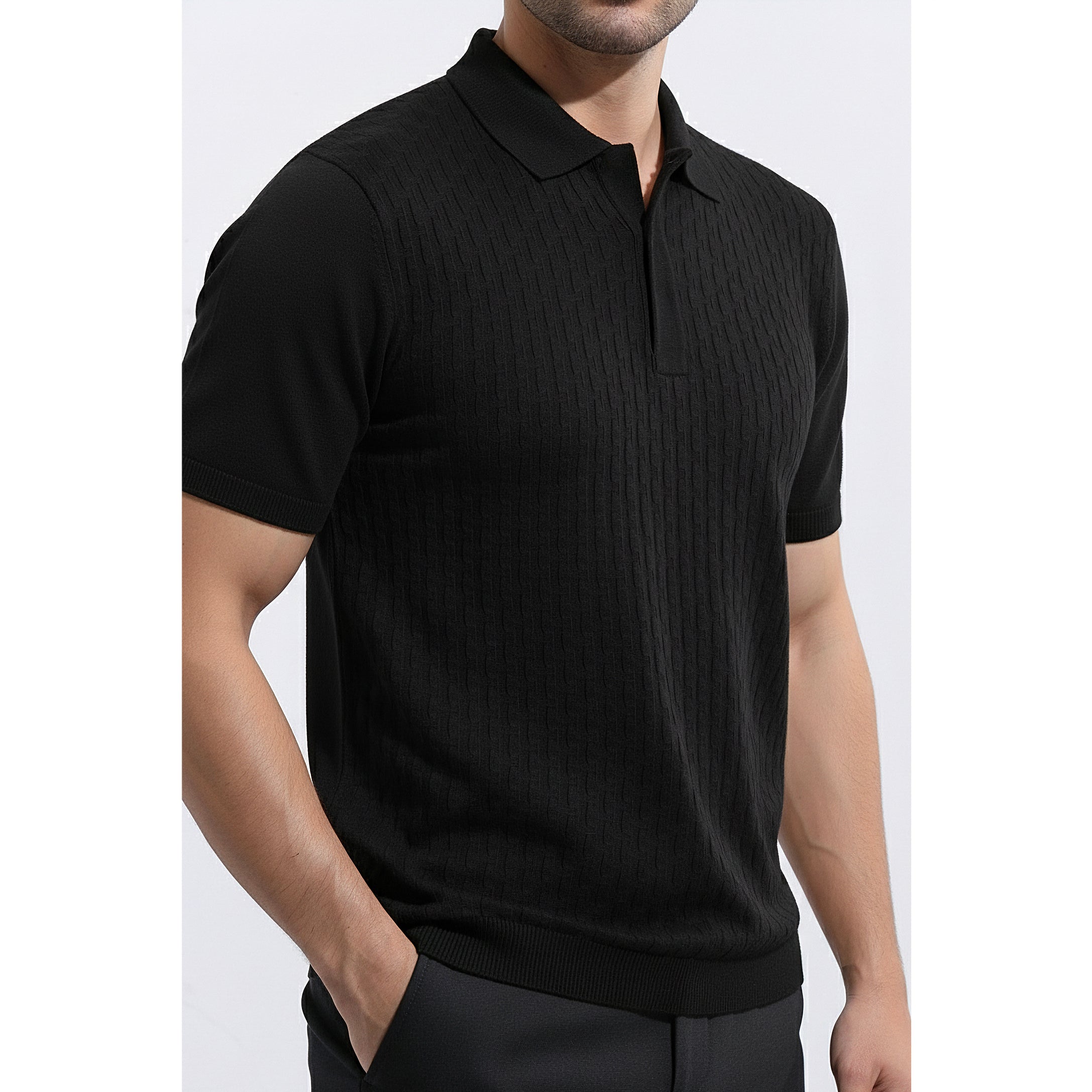 Mens Knitted Polo