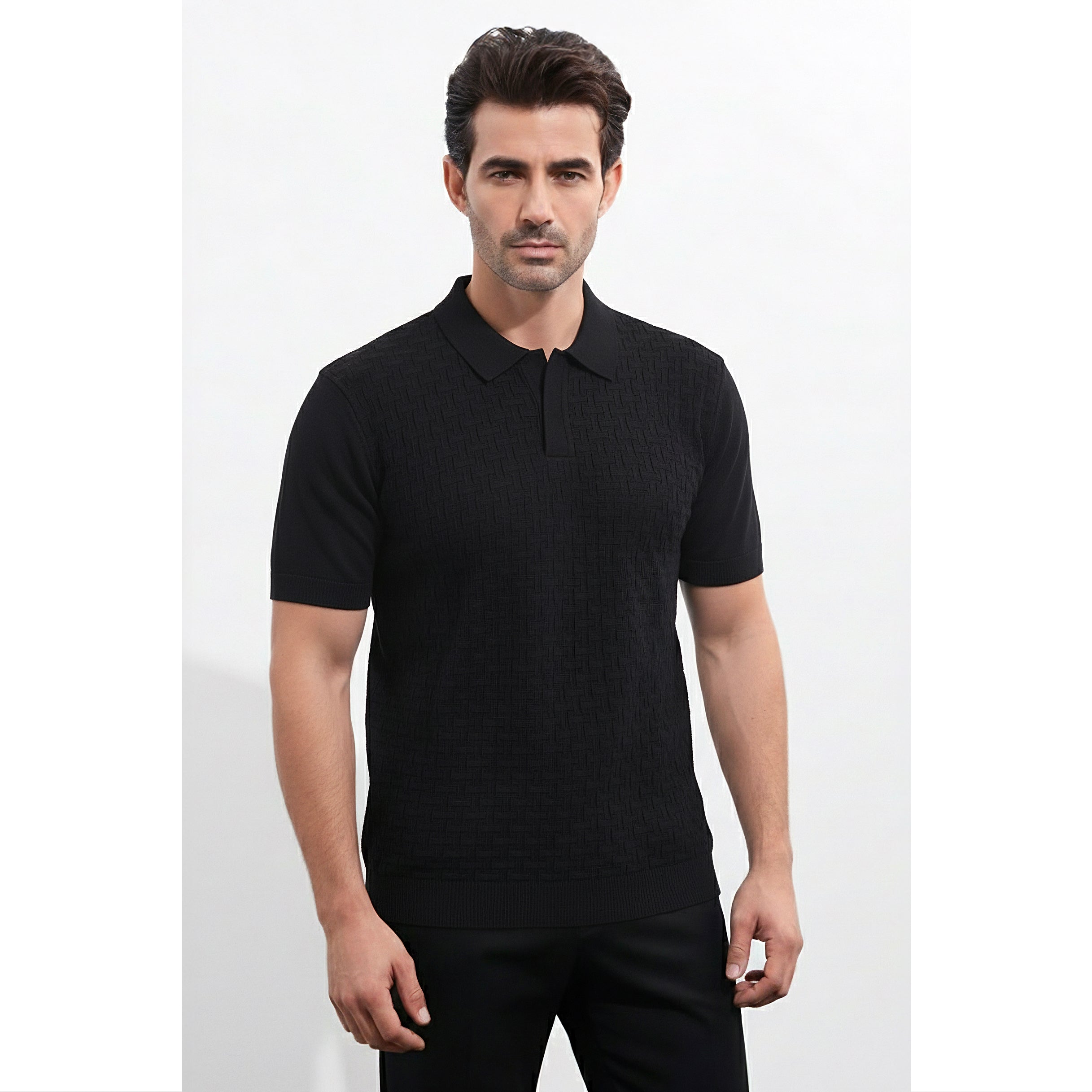 Mens Knitted Polo