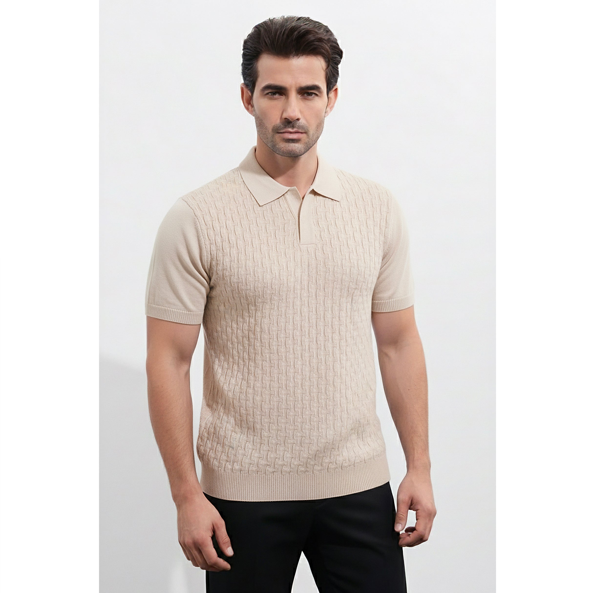 Mens Knitted Polo