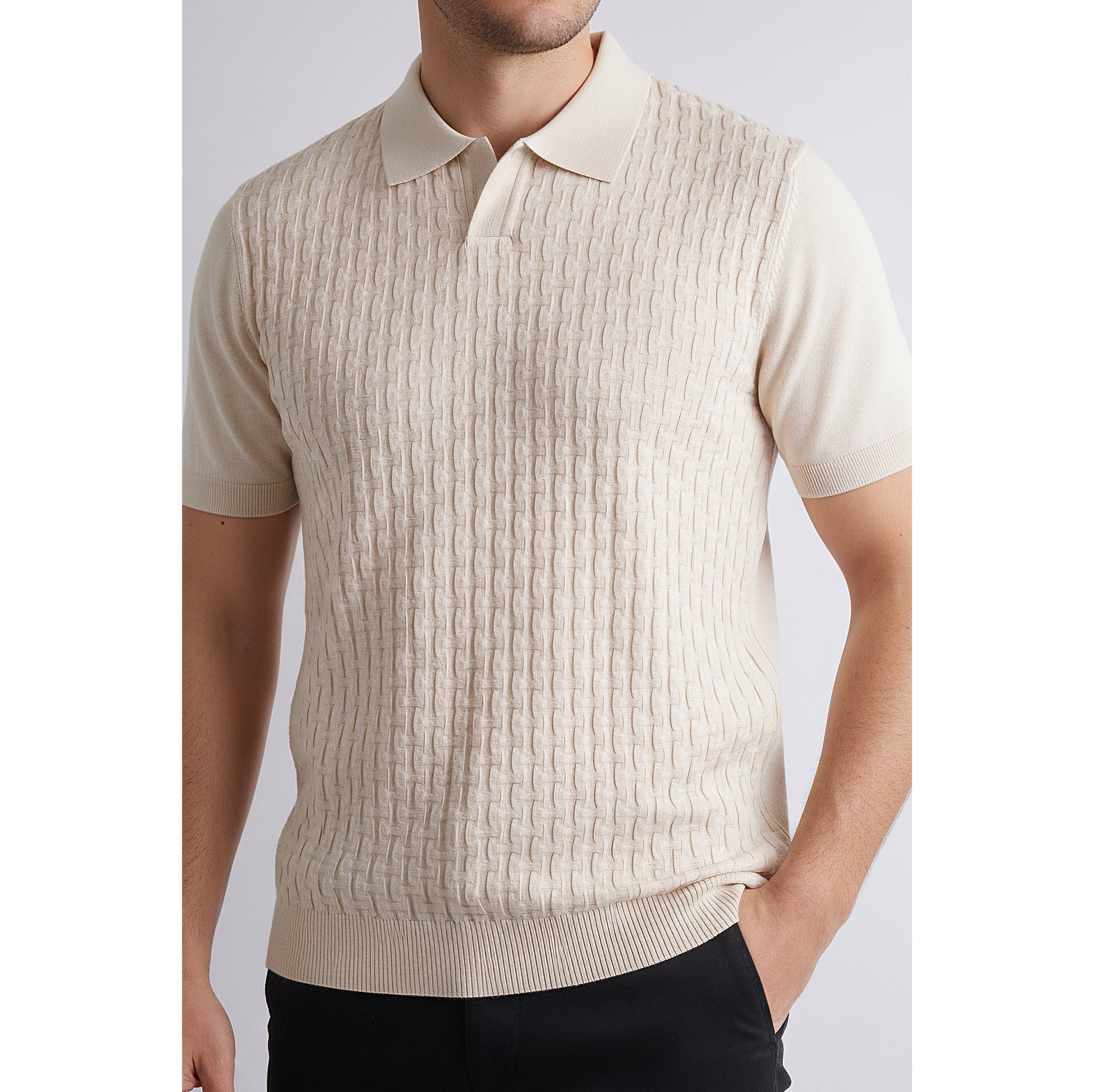 Mens Knitted Polo