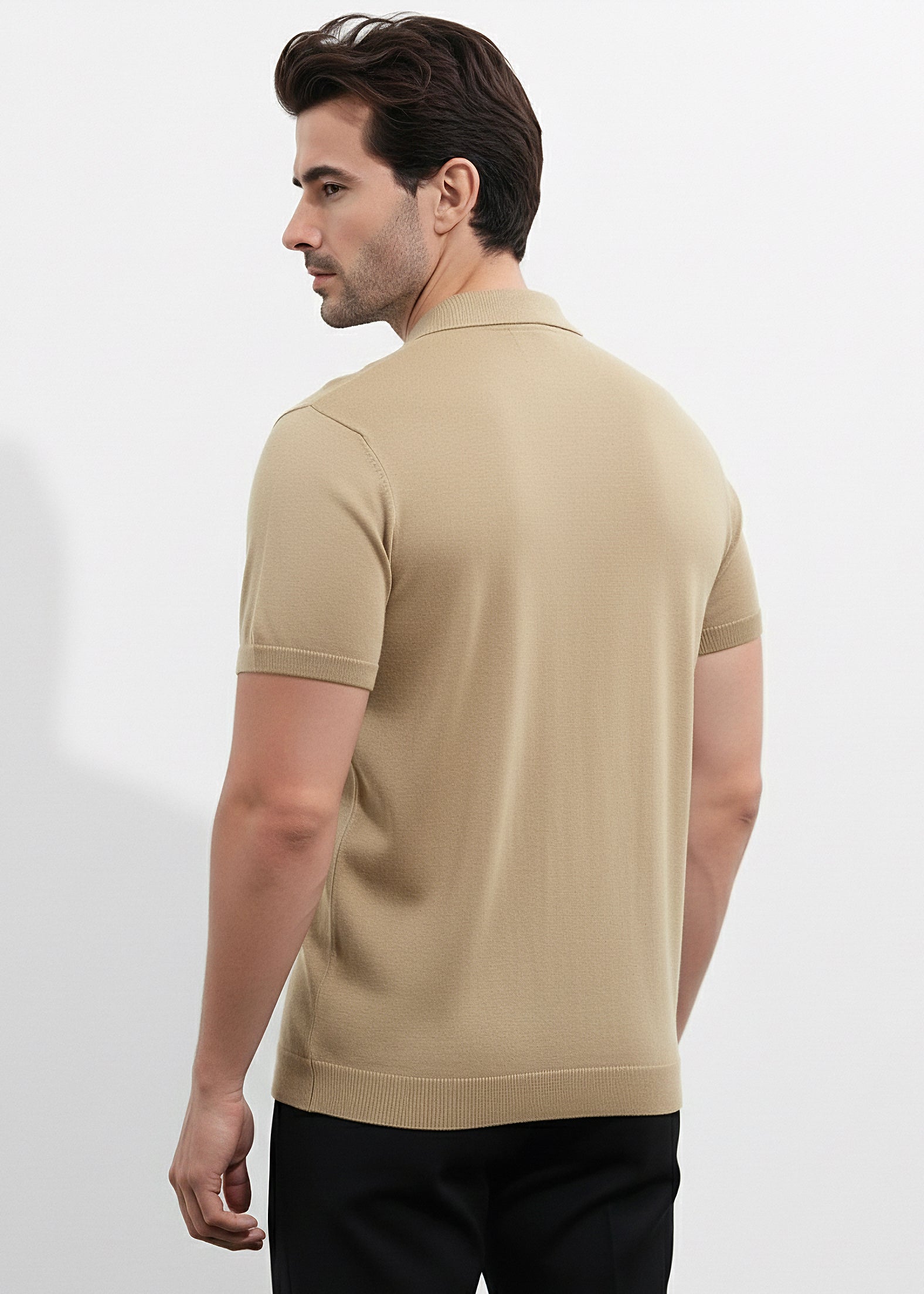 Mens Knitted Polo