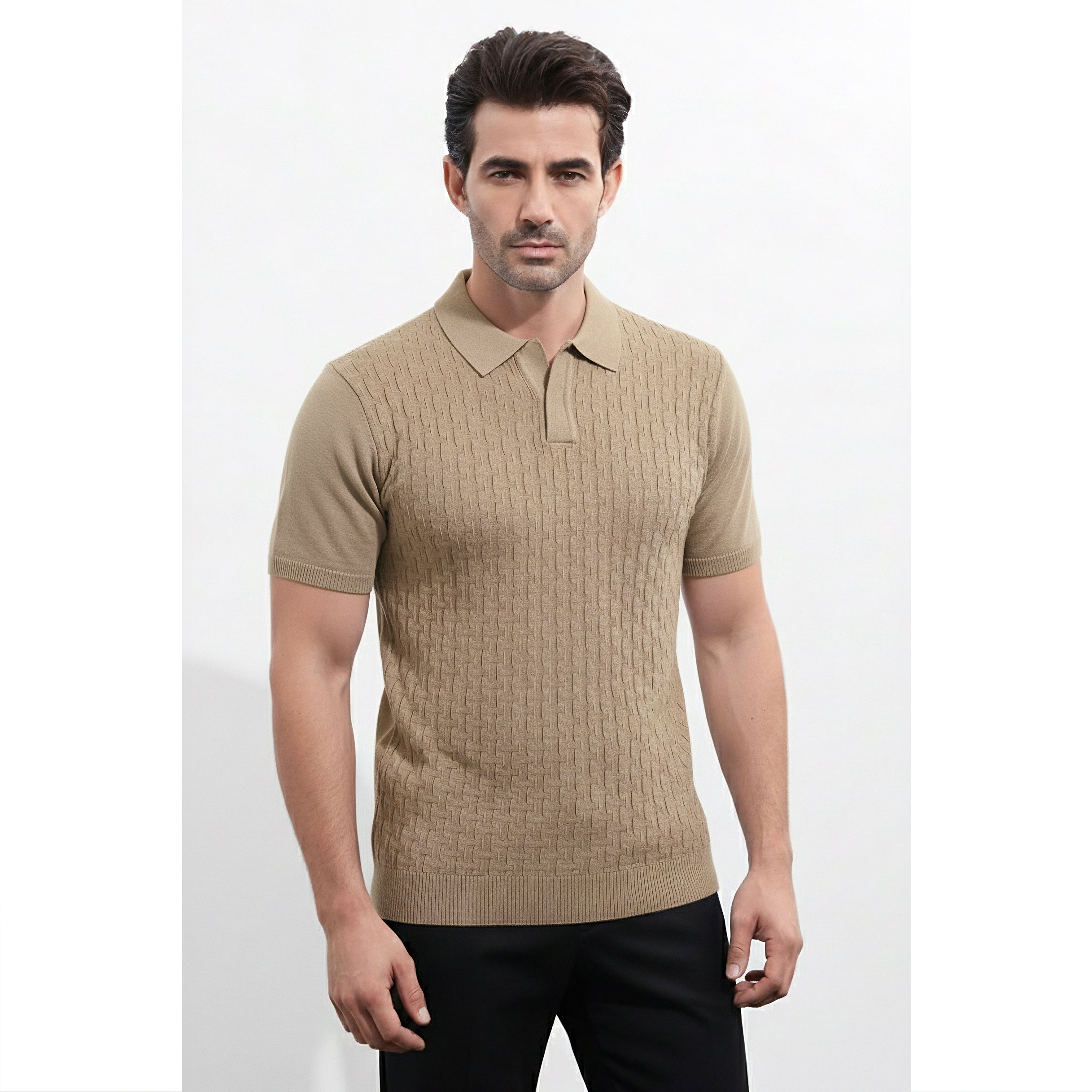 Mens Knitted Polo