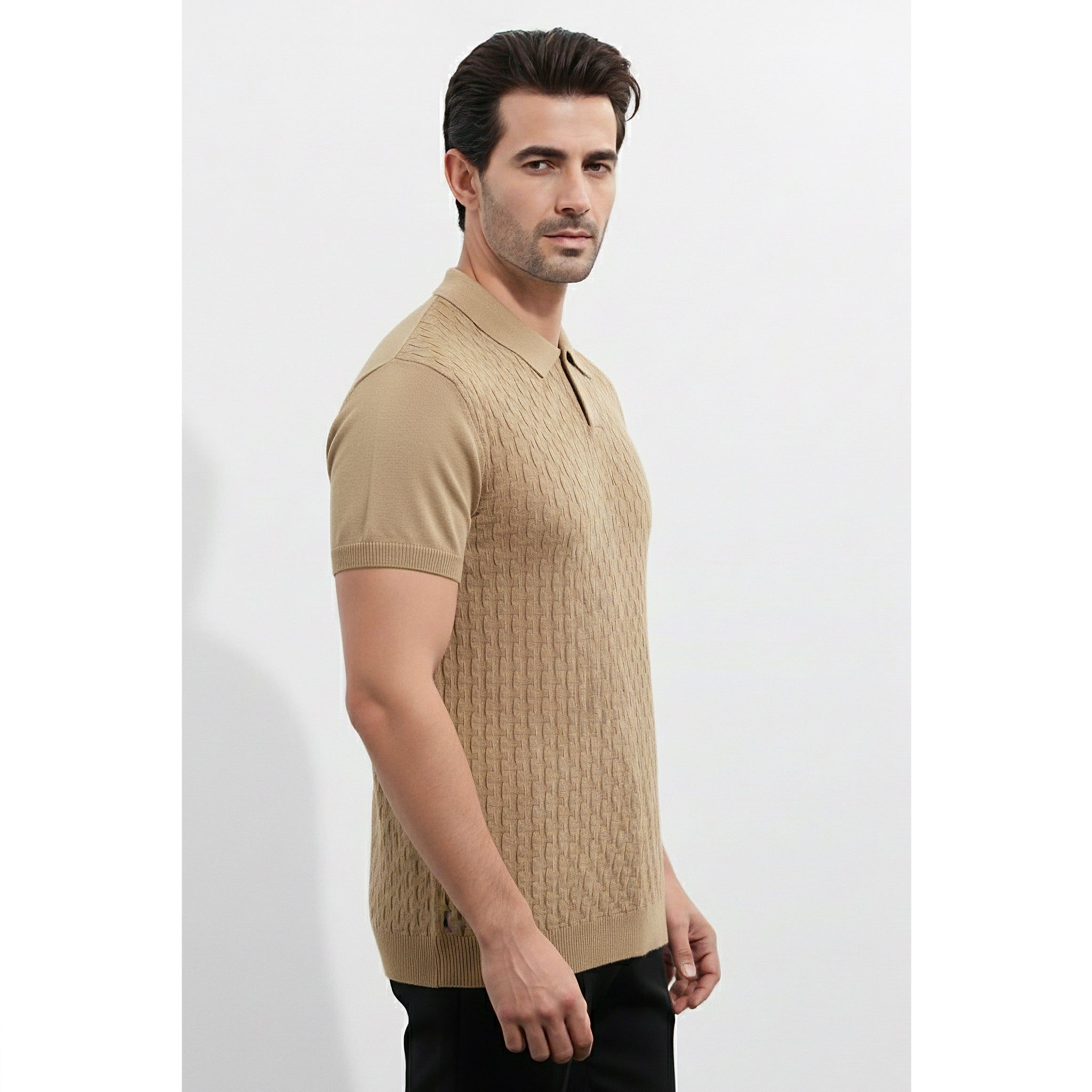 Mens Knitted Polo