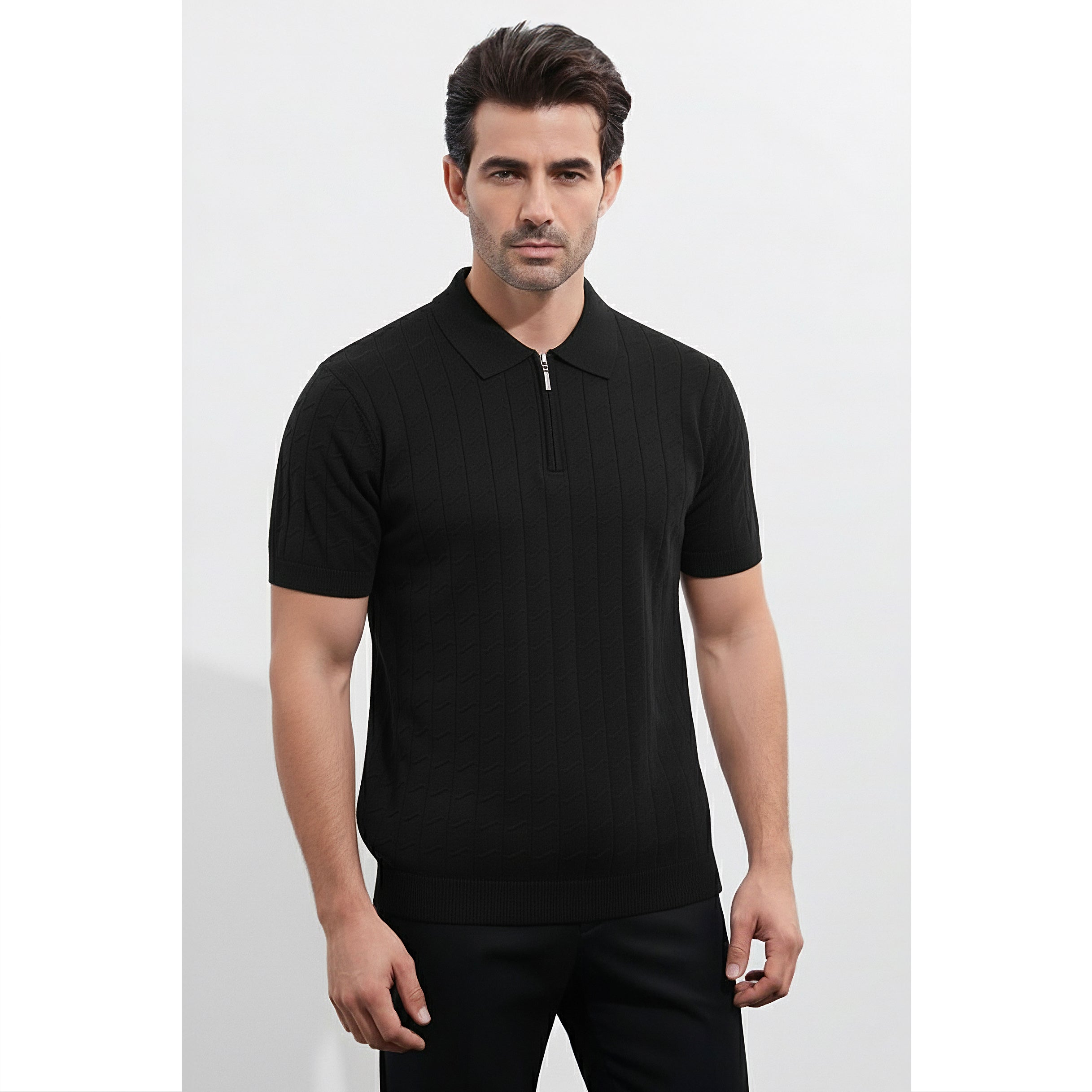 Mens Knitted Polo