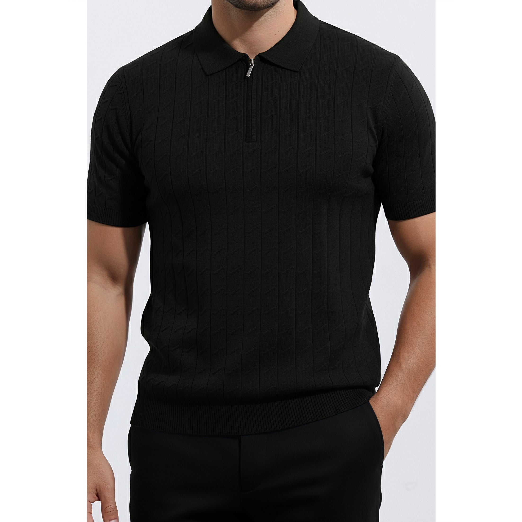 Mens Knitted Polo