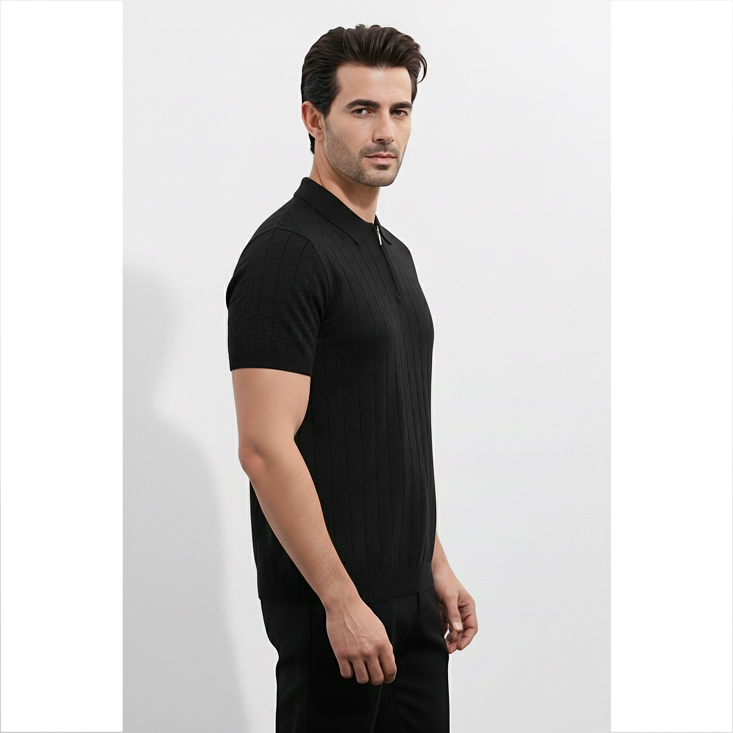 Mens Knitted Polo
