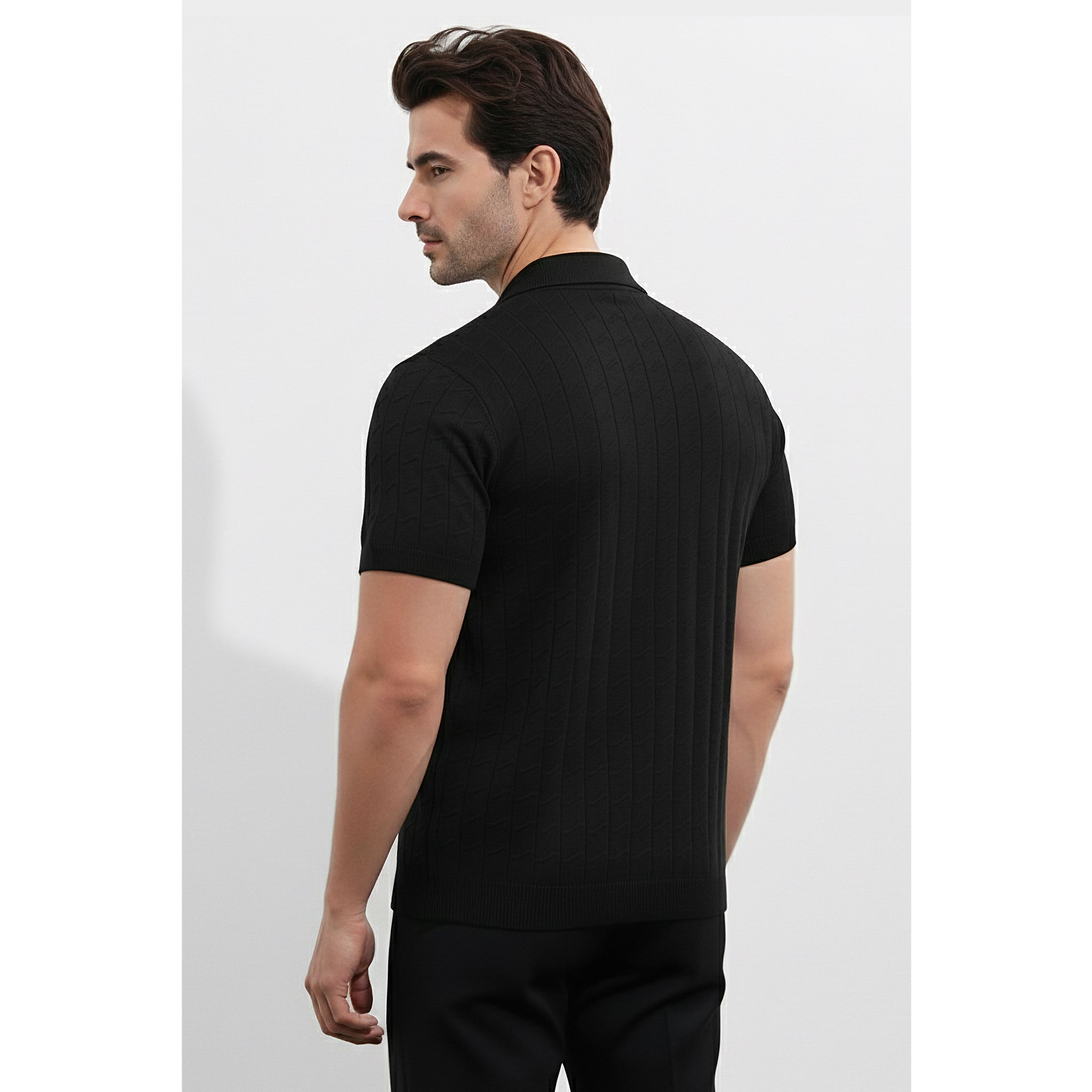 Mens Knitted Polo