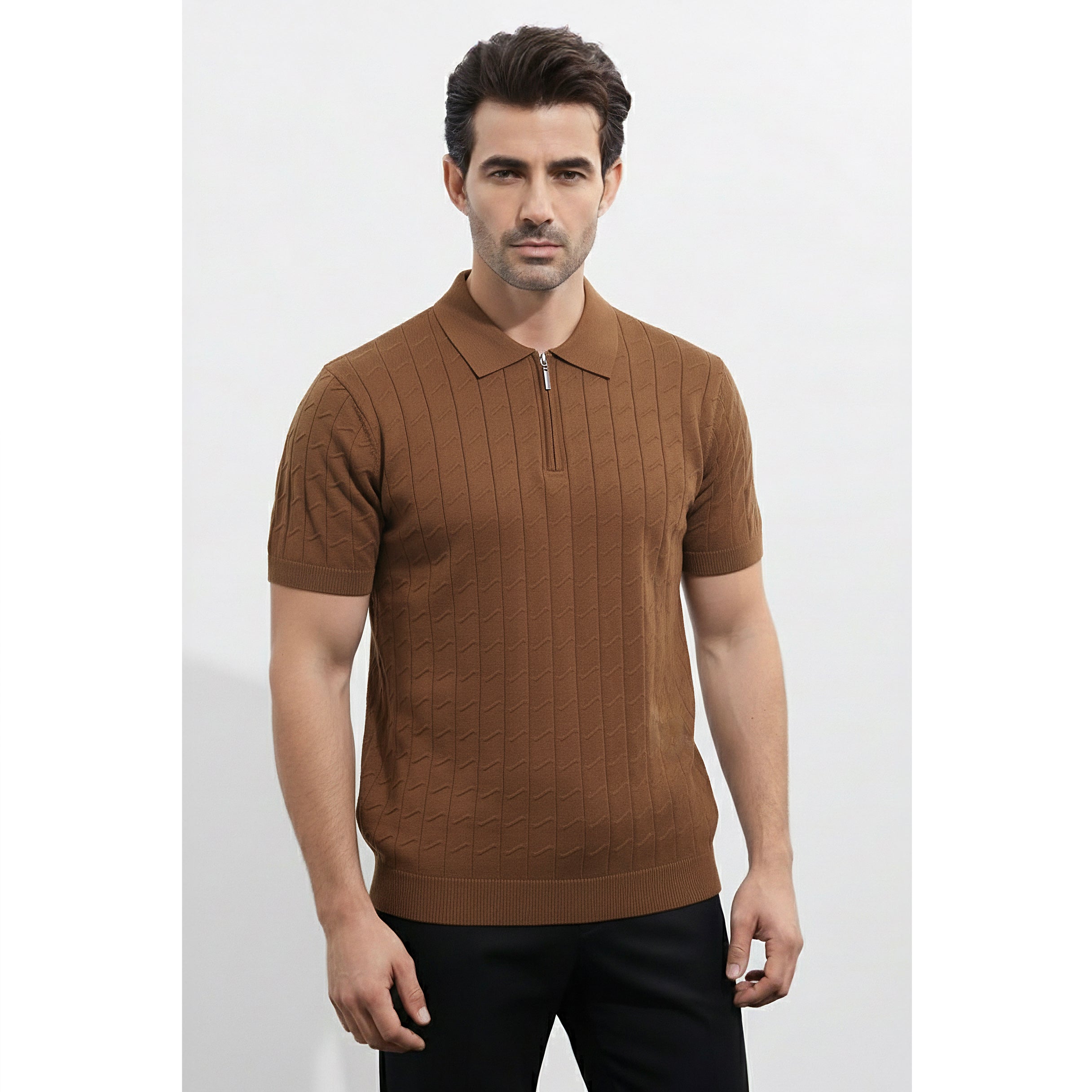 Mens Knitted Polo
