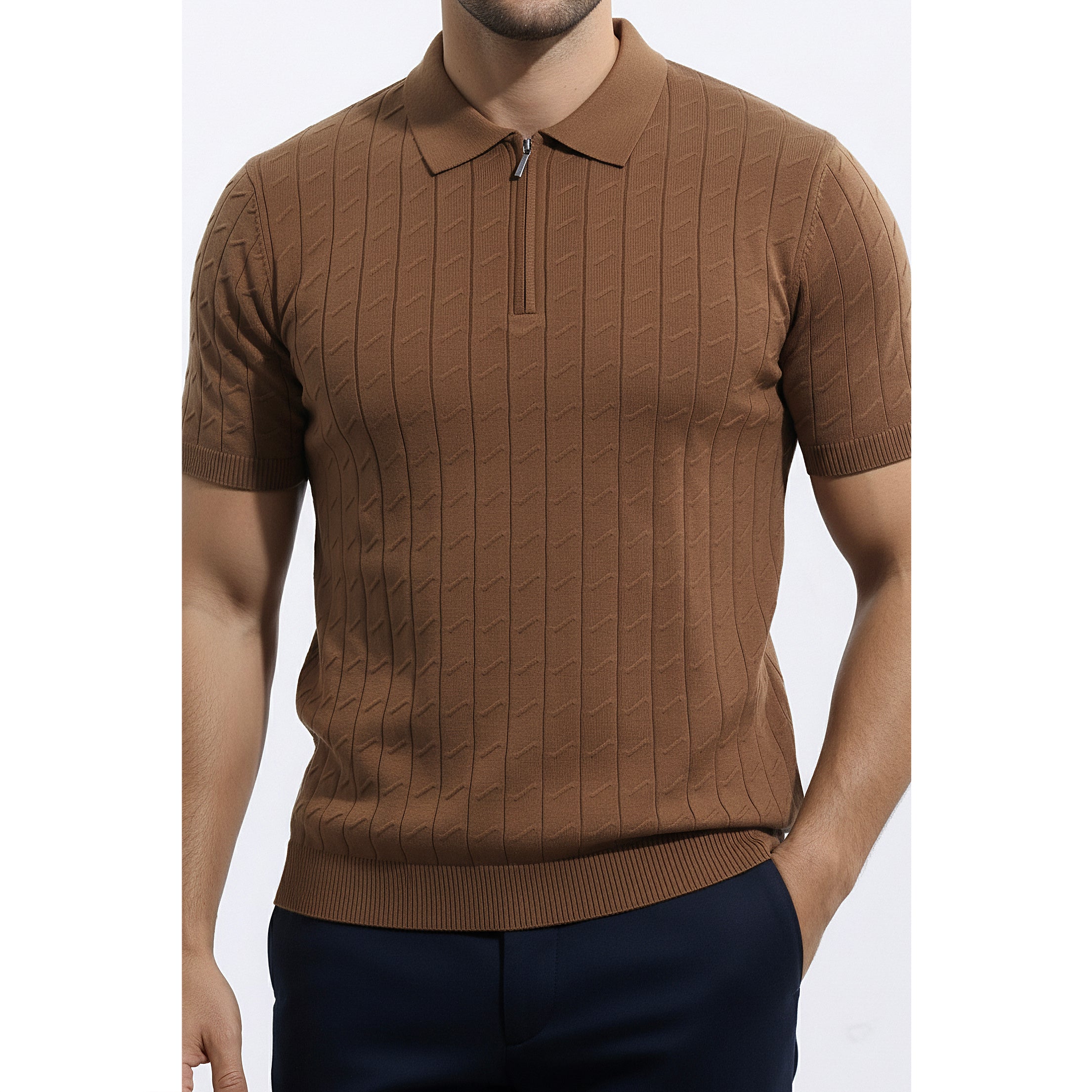 Mens Knitted Polo