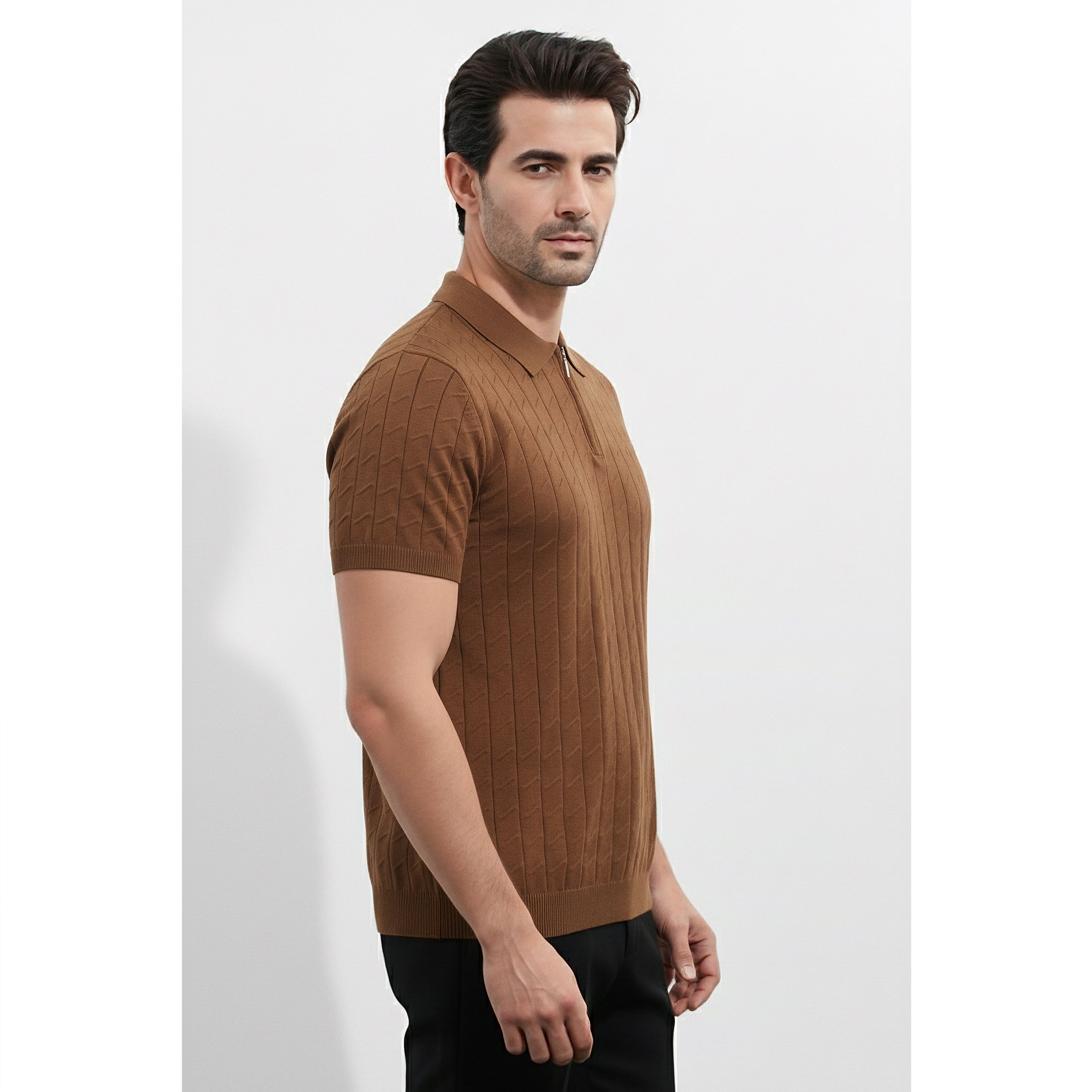Mens Knitted Polo