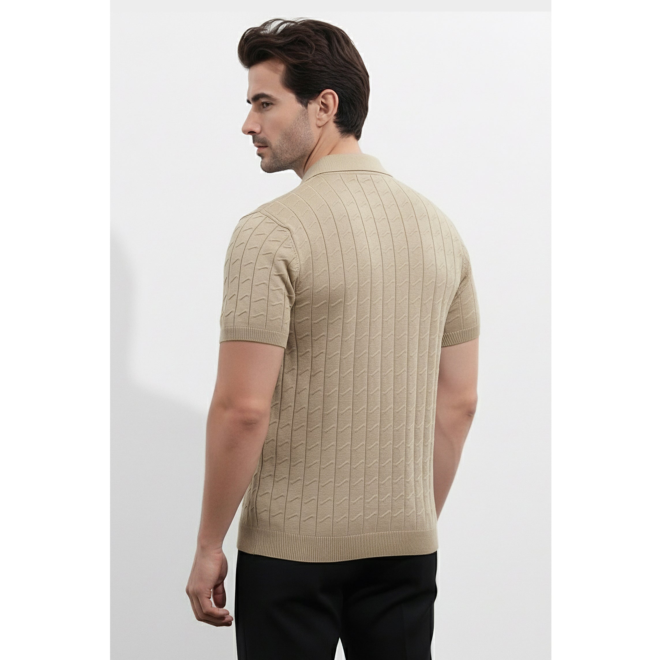Mens Knitted Polo