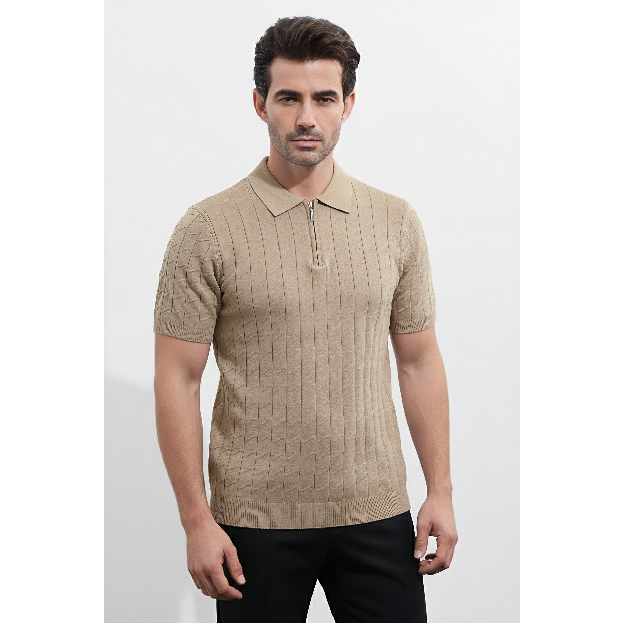 Mens Knitted Polo