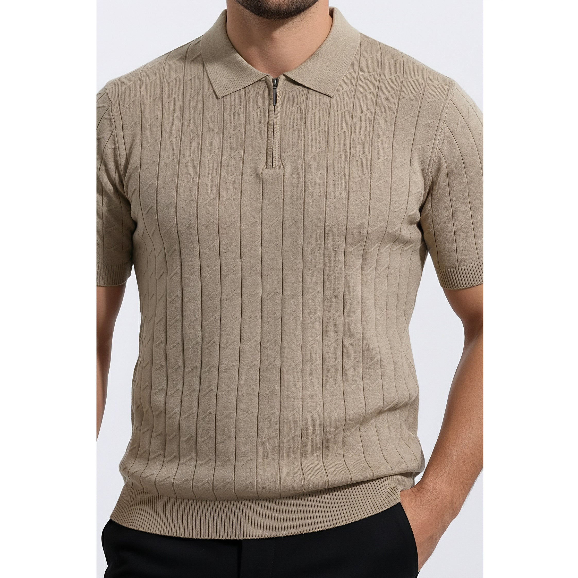 Mens Knitted Polo