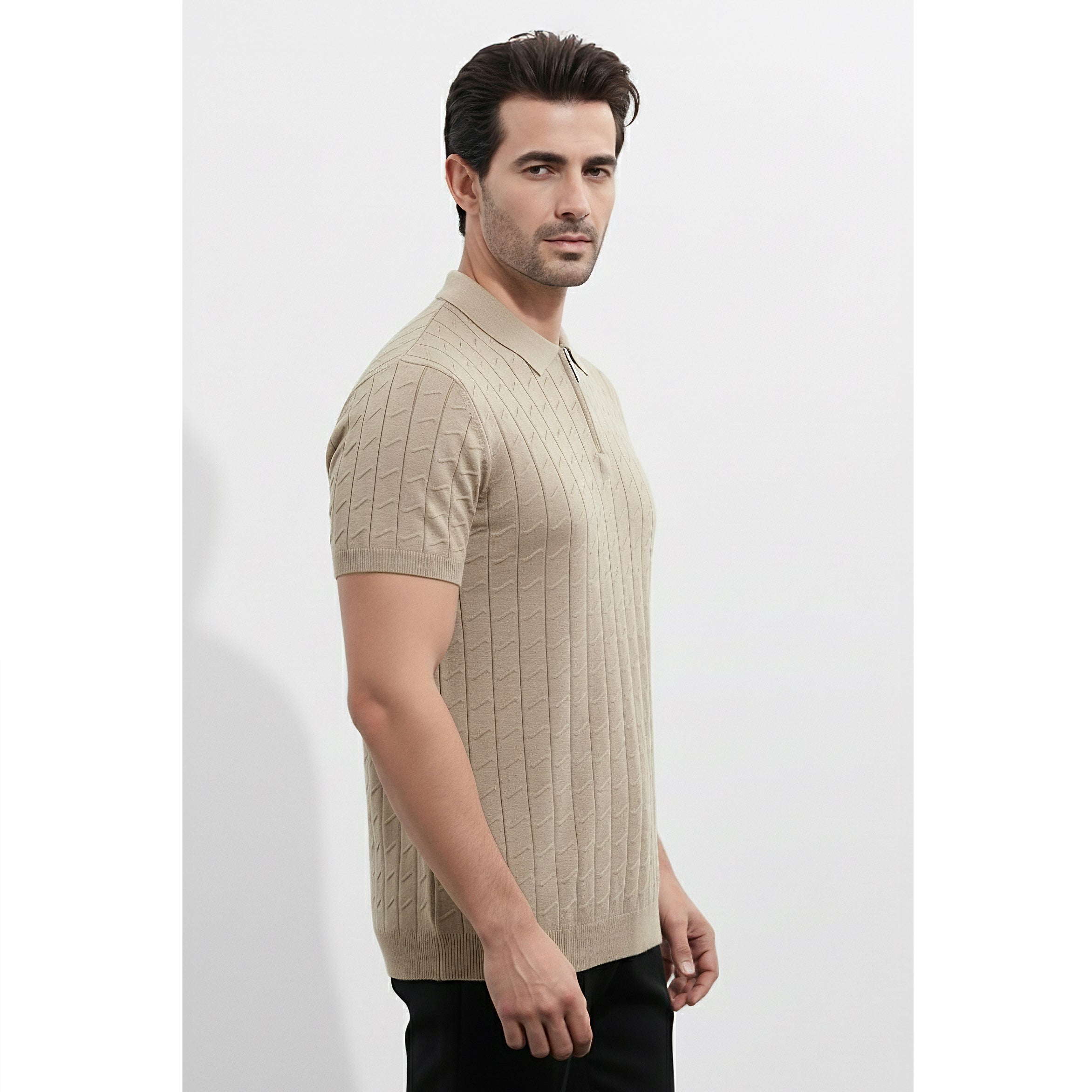 Mens Knitted Polo