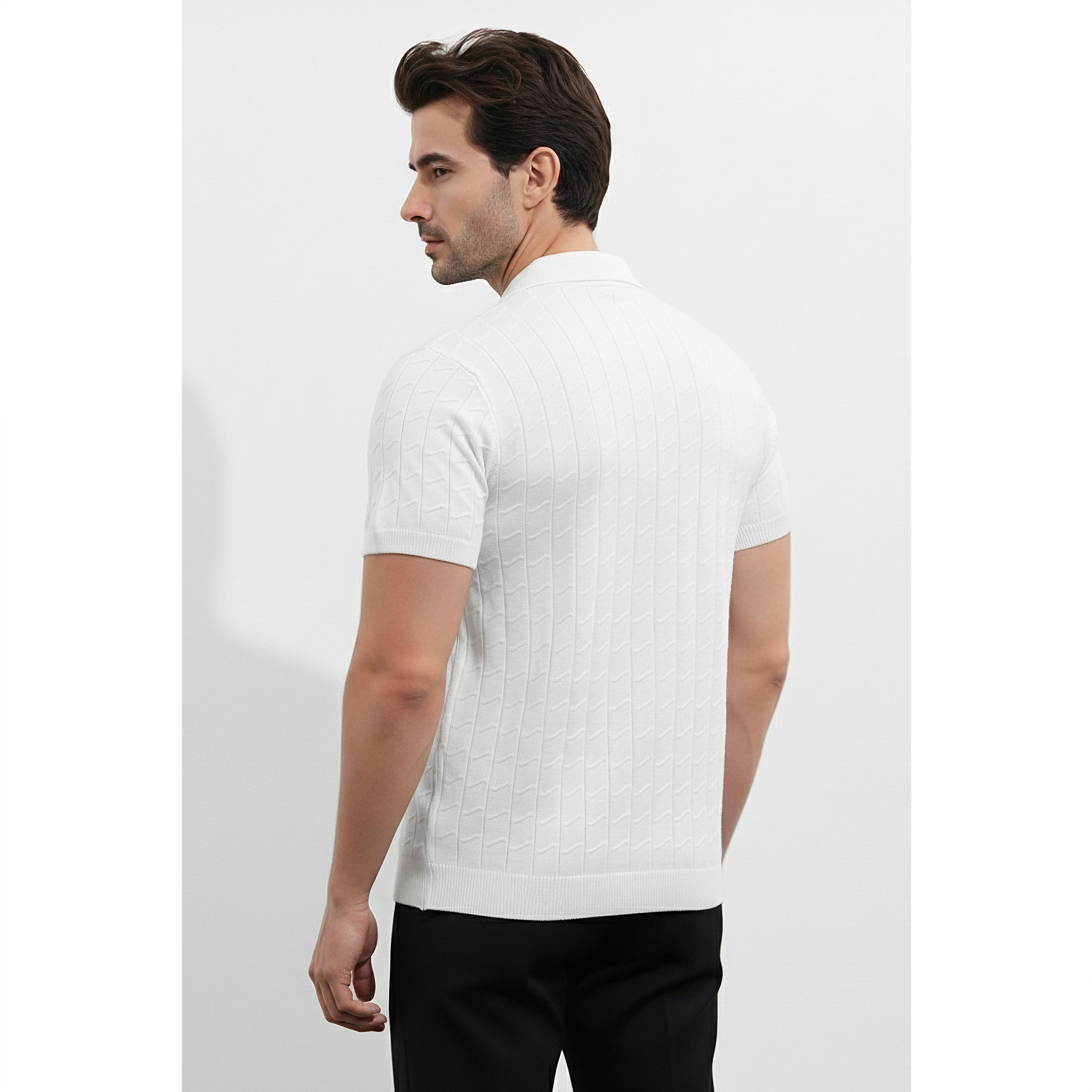 Mens Knitted Polo