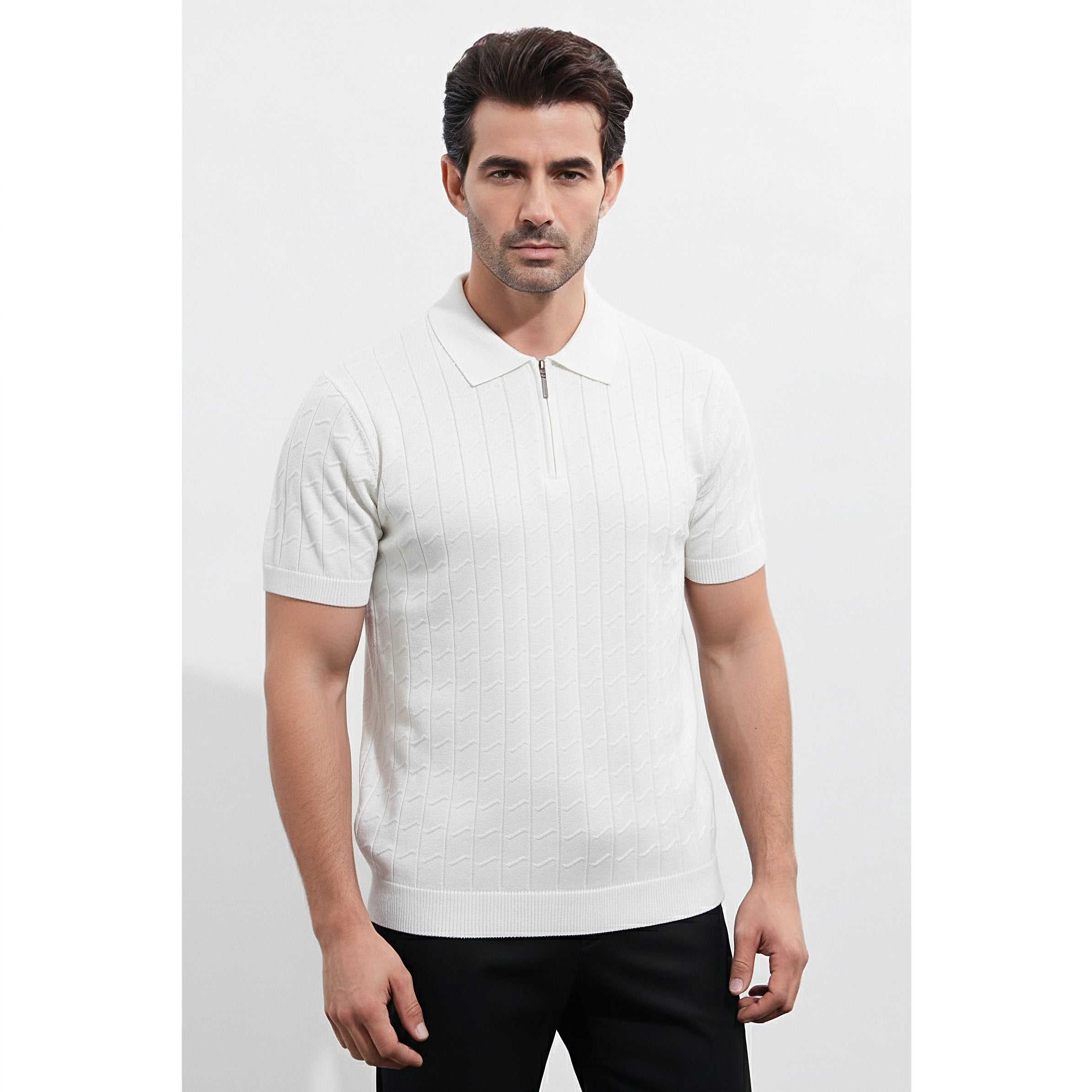 Mens Knitted Polo