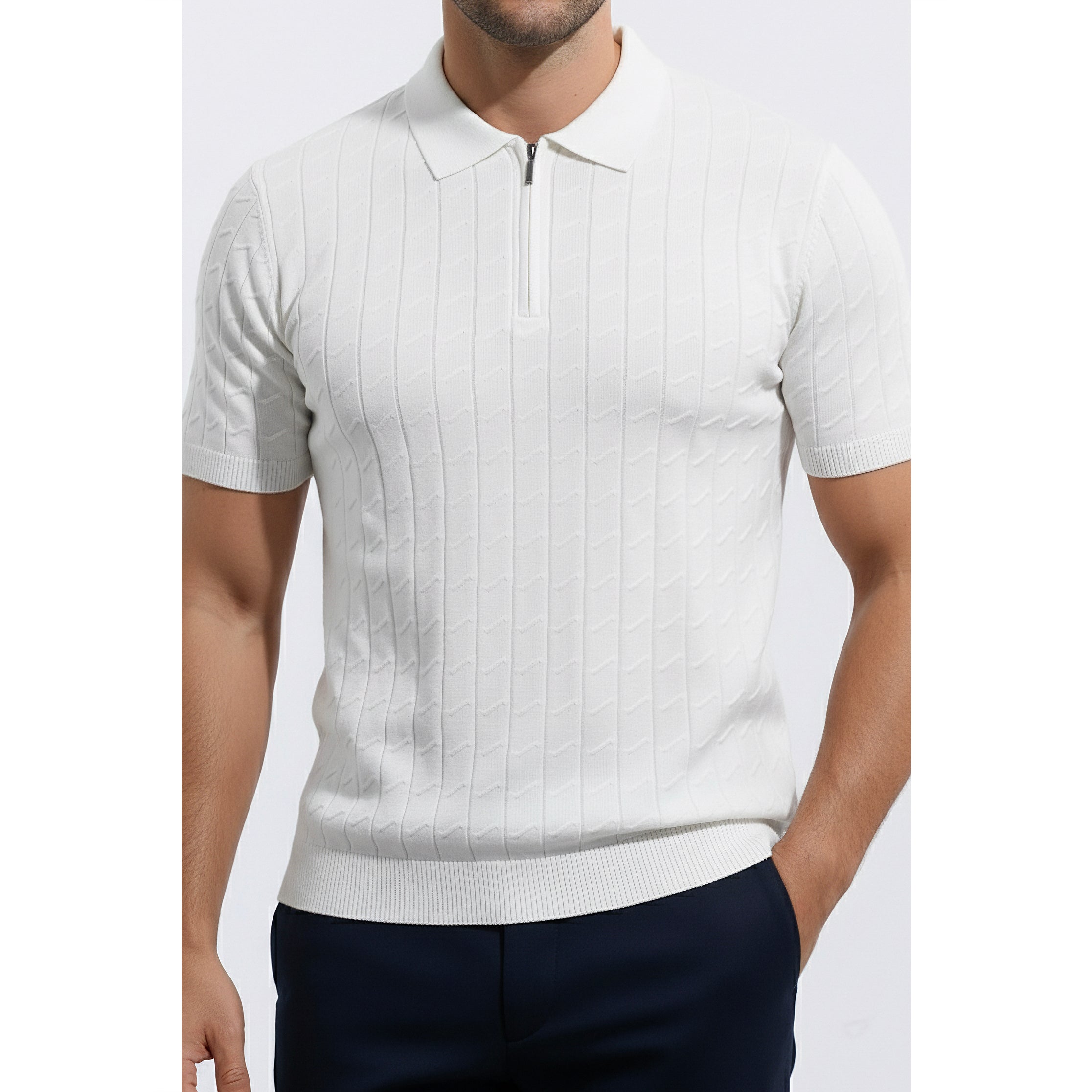 Mens Knitted Polo