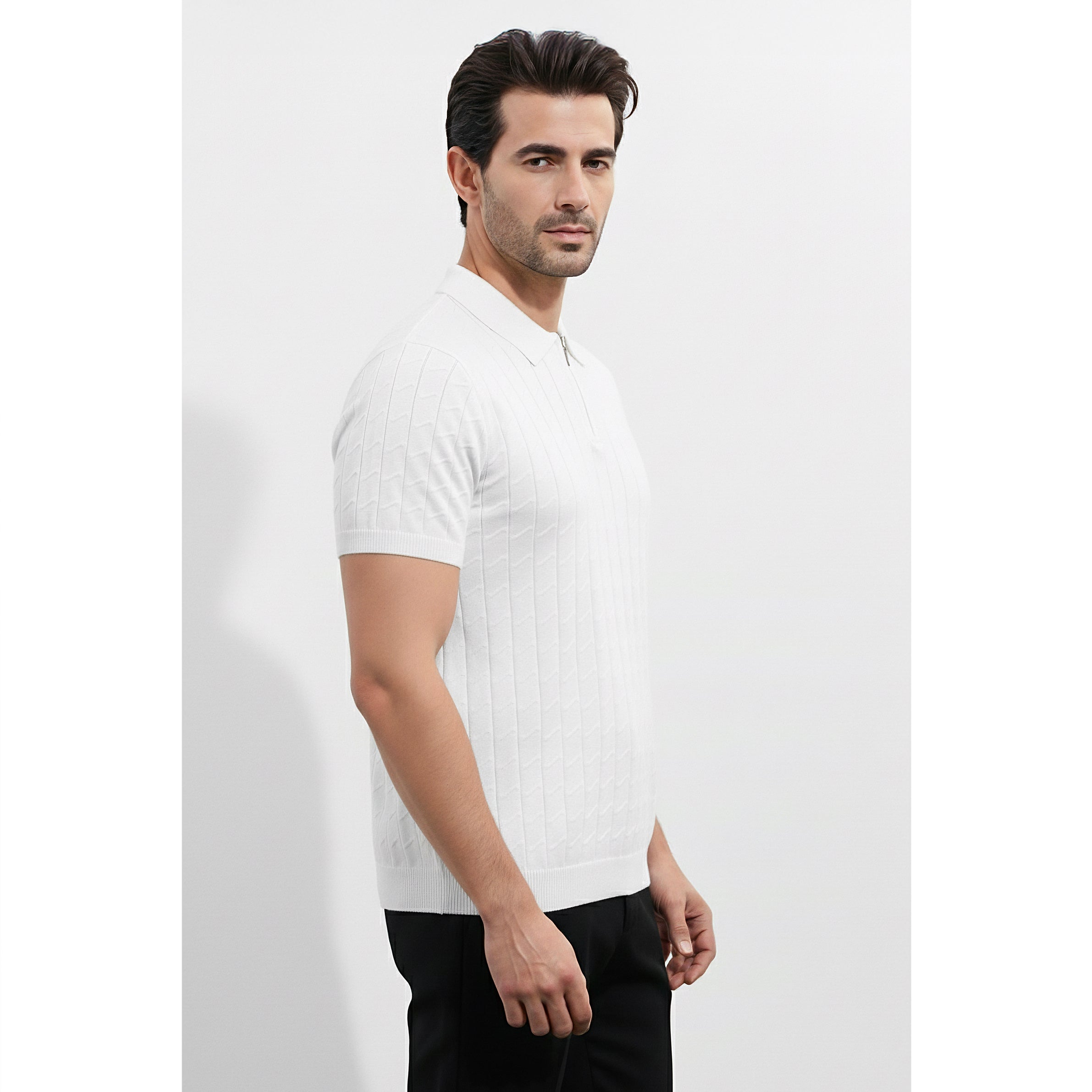 Mens Knitted Polo