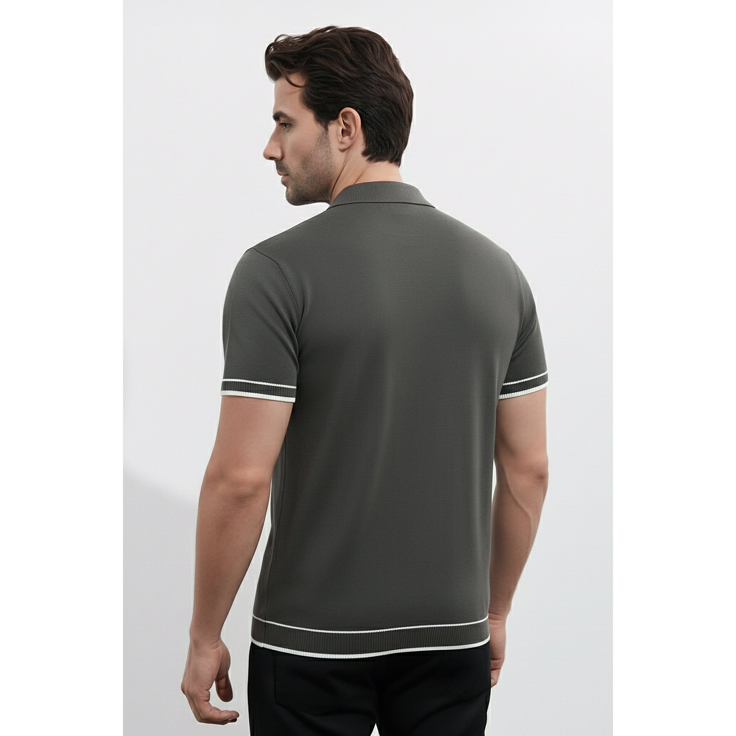 Mens Knitted Polo