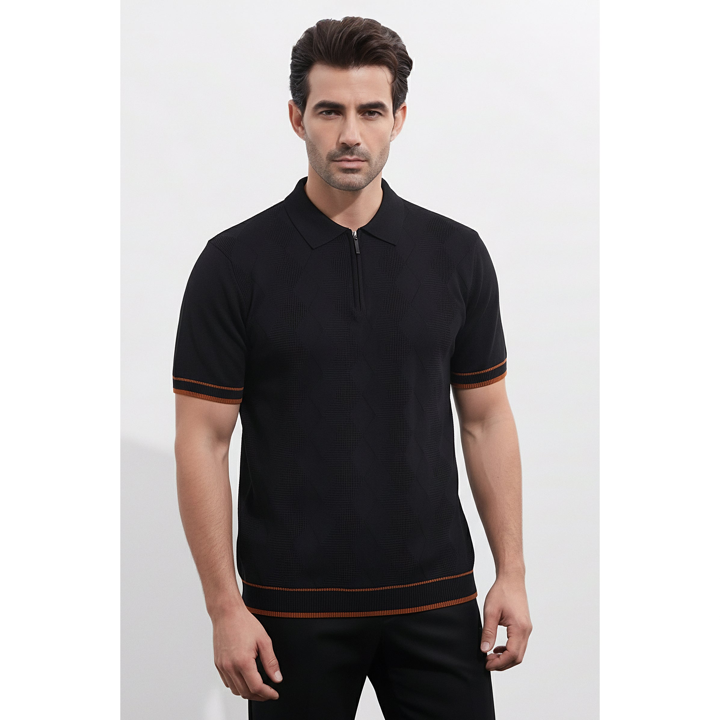 Mens Knitted Polo