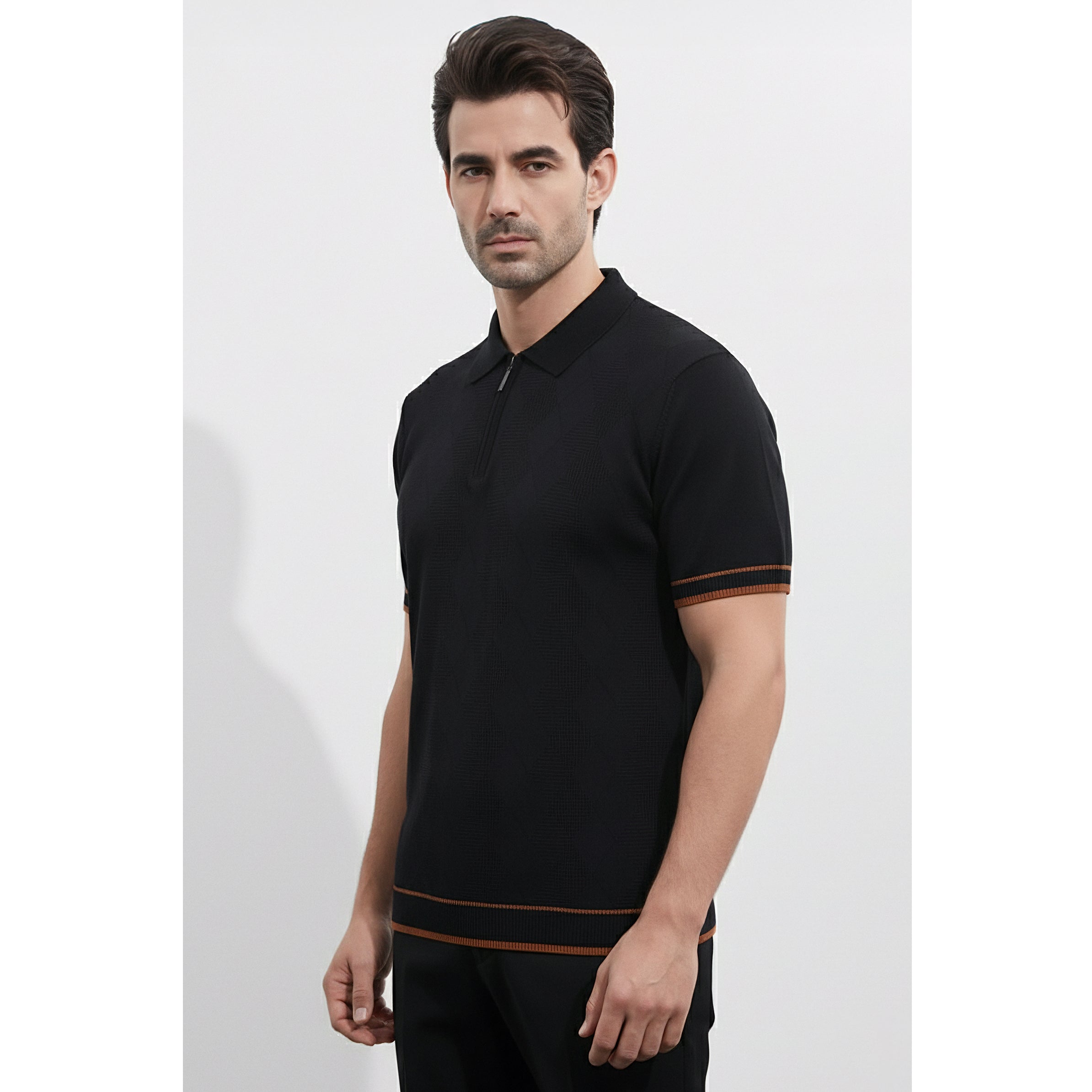 Mens Knitted Polo