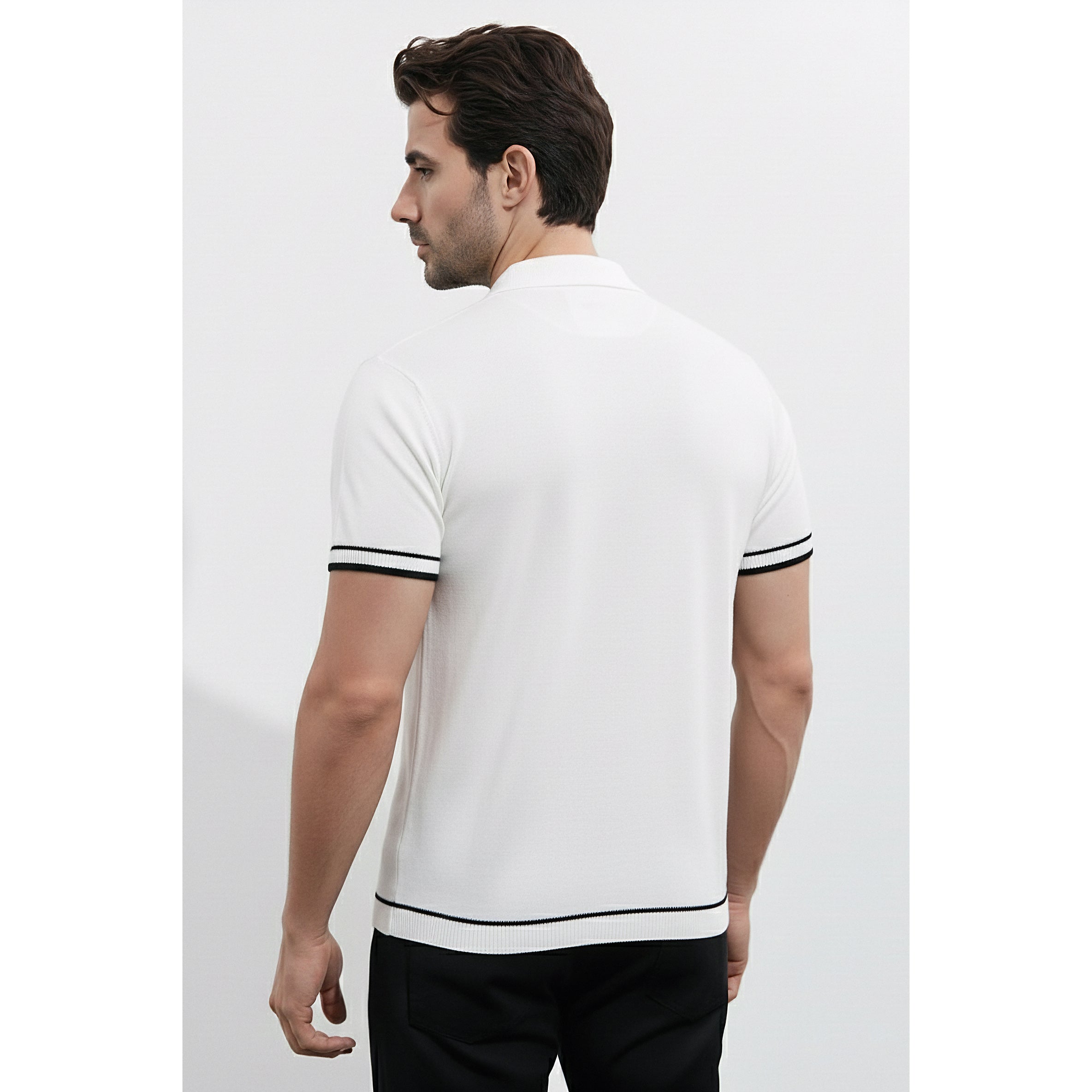 Mens Knitted Polo