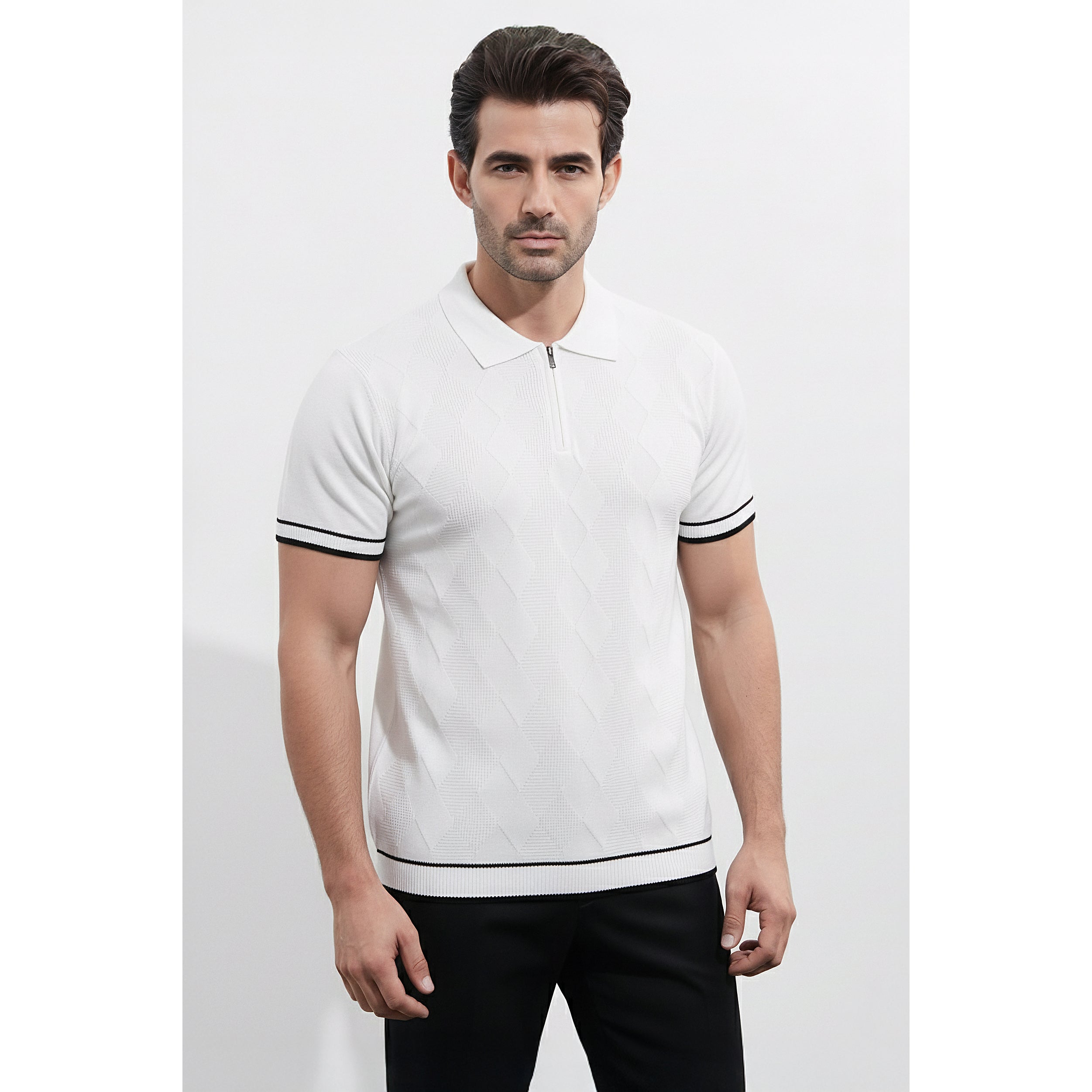 Mens Knitted Polo