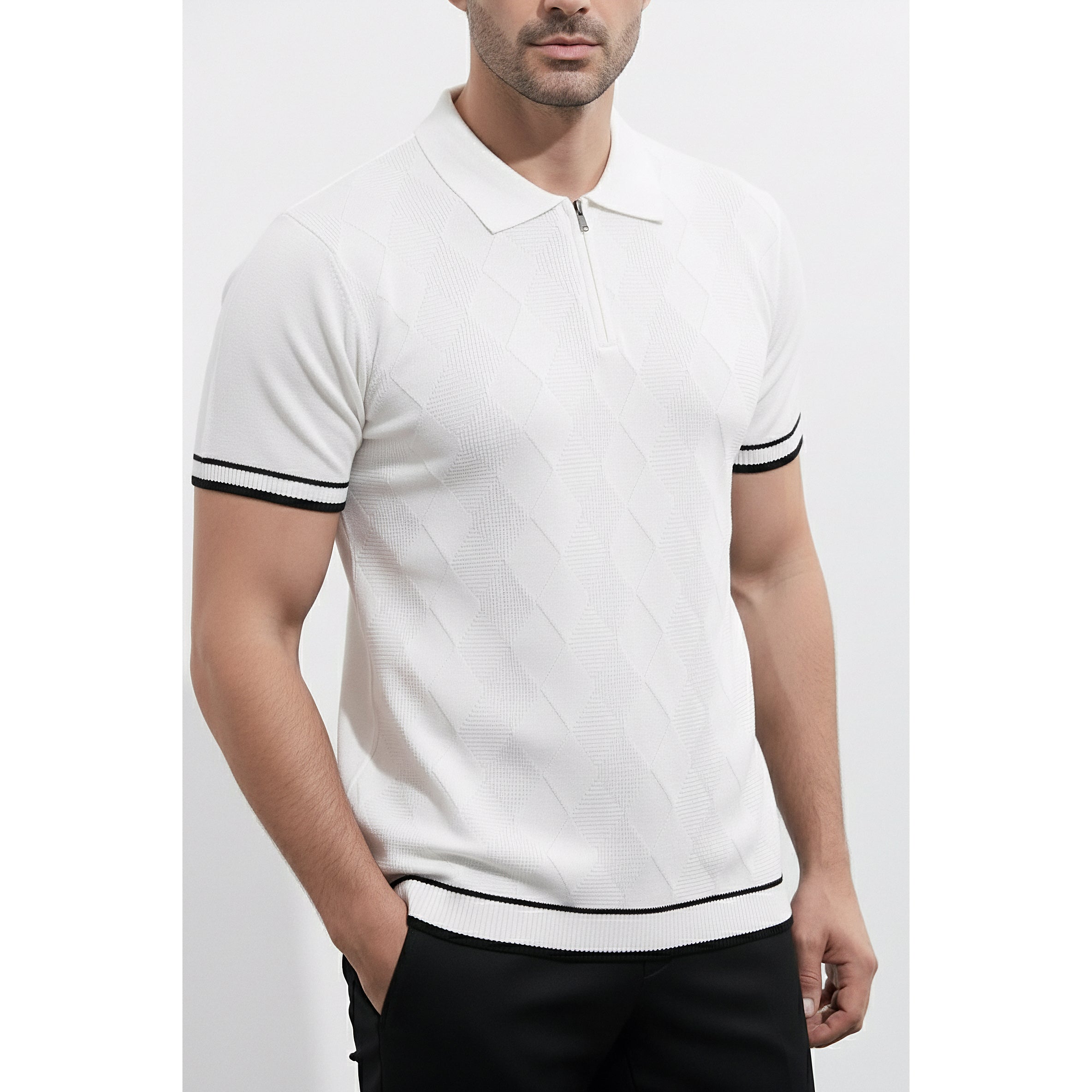 Mens Knitted Polo