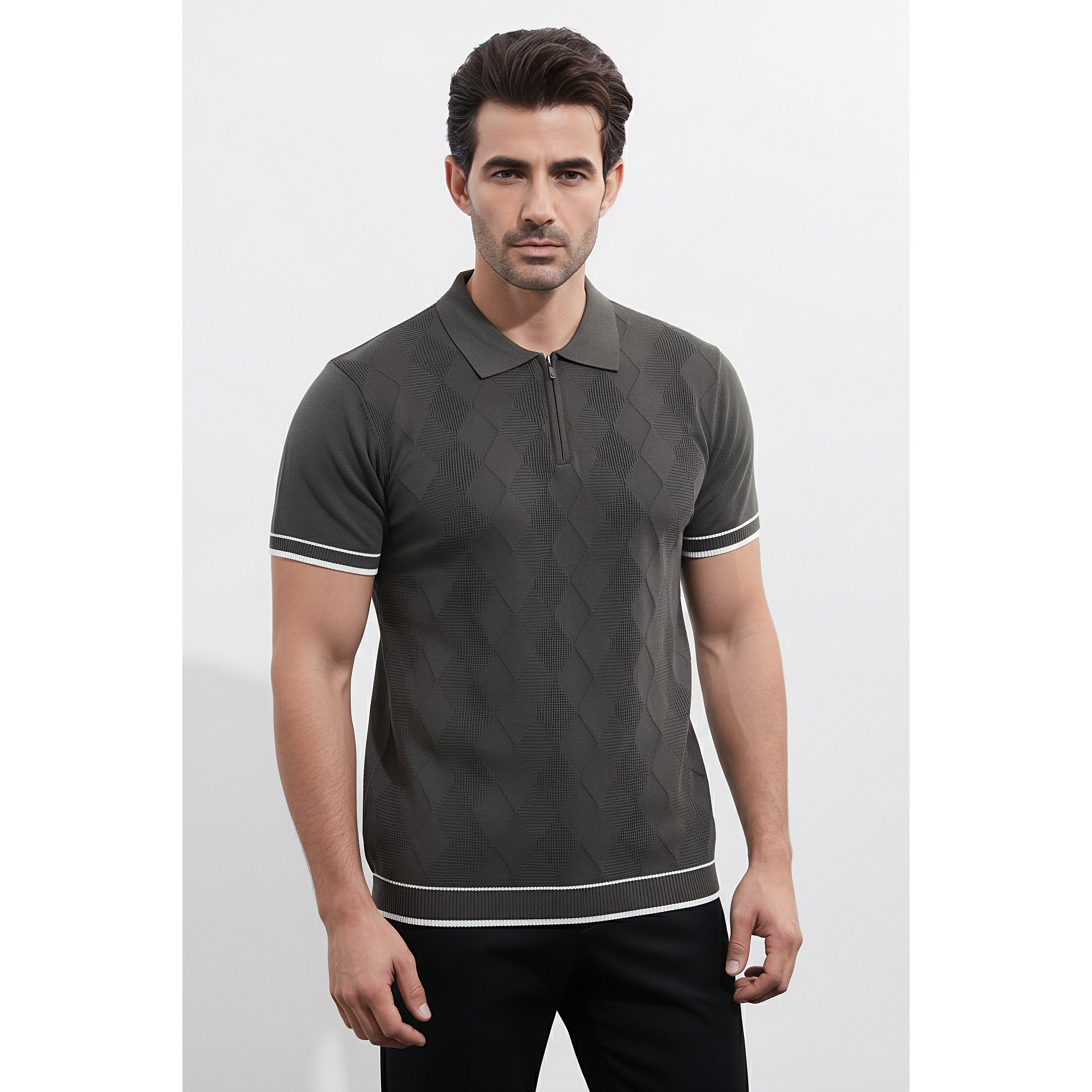 Mens Knitted Polo