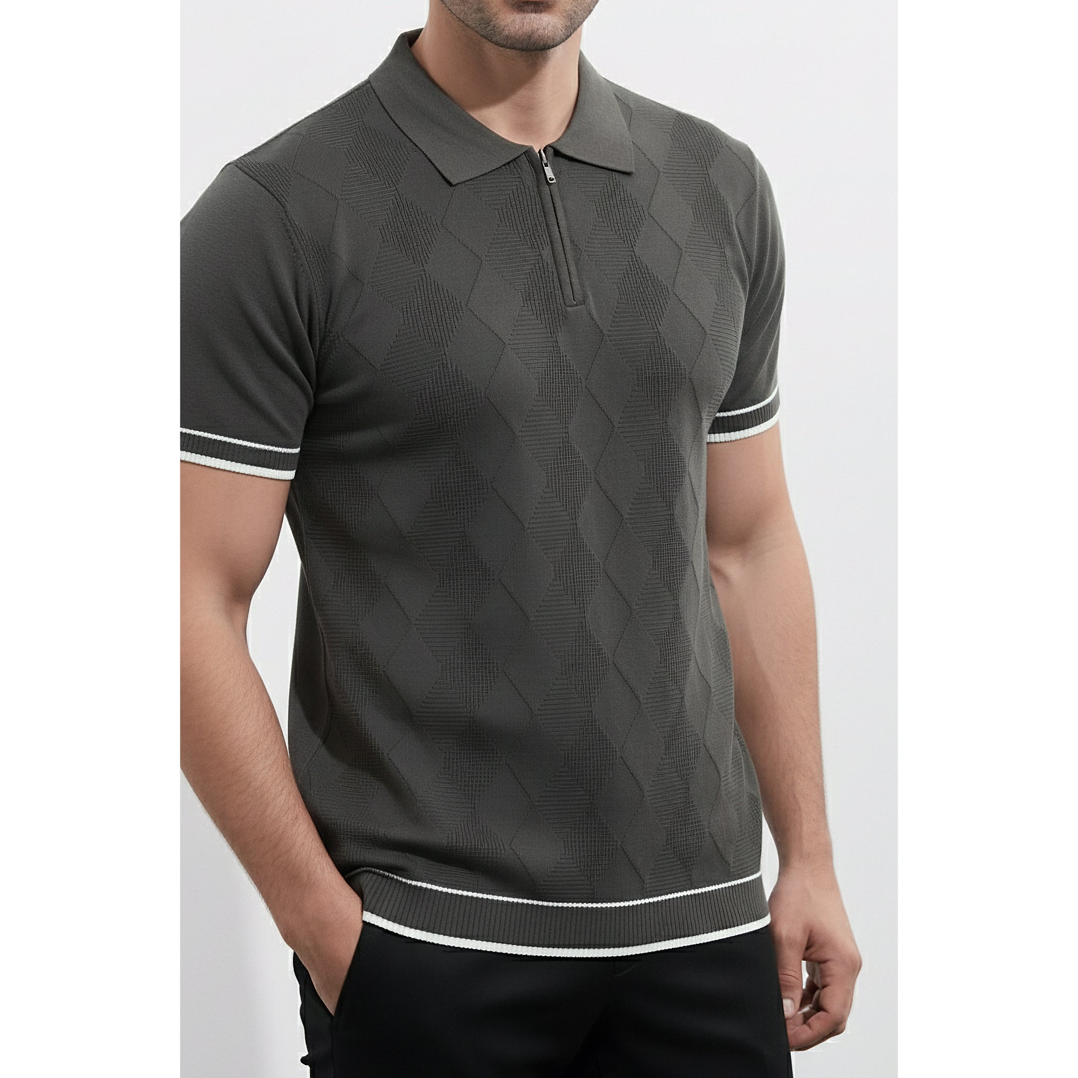 Mens Knitted Polo