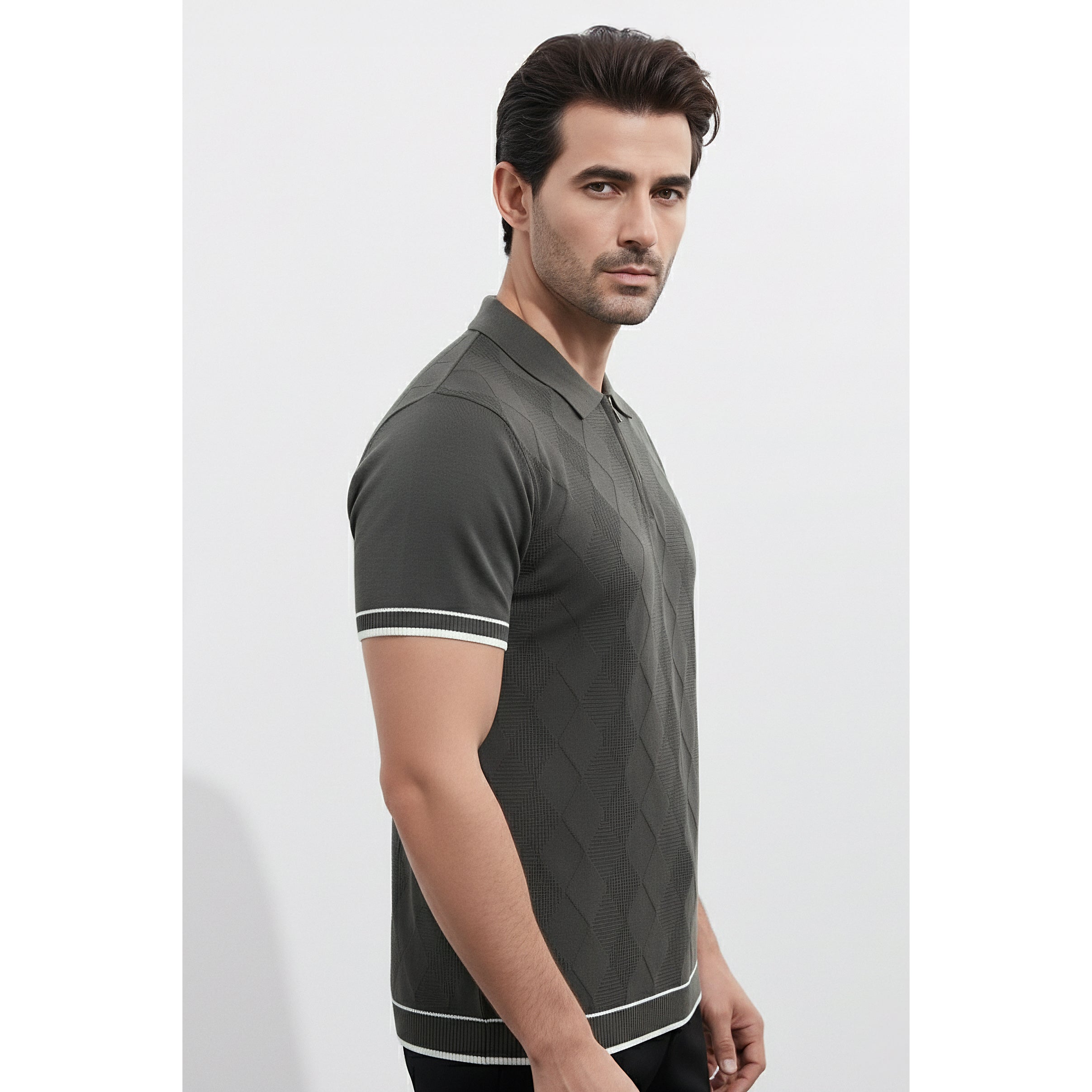 Mens Knitted Polo