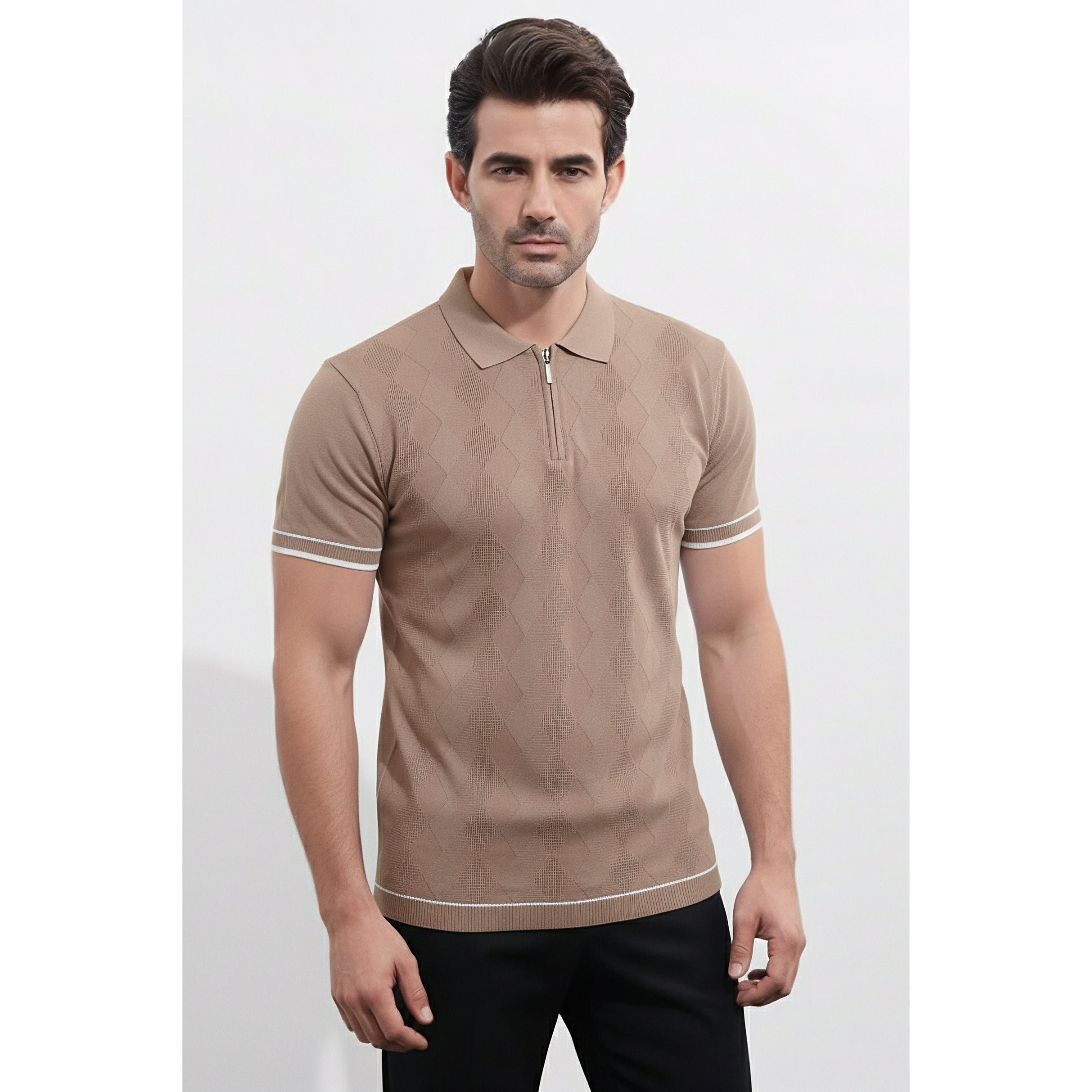Mens Knitted Polo