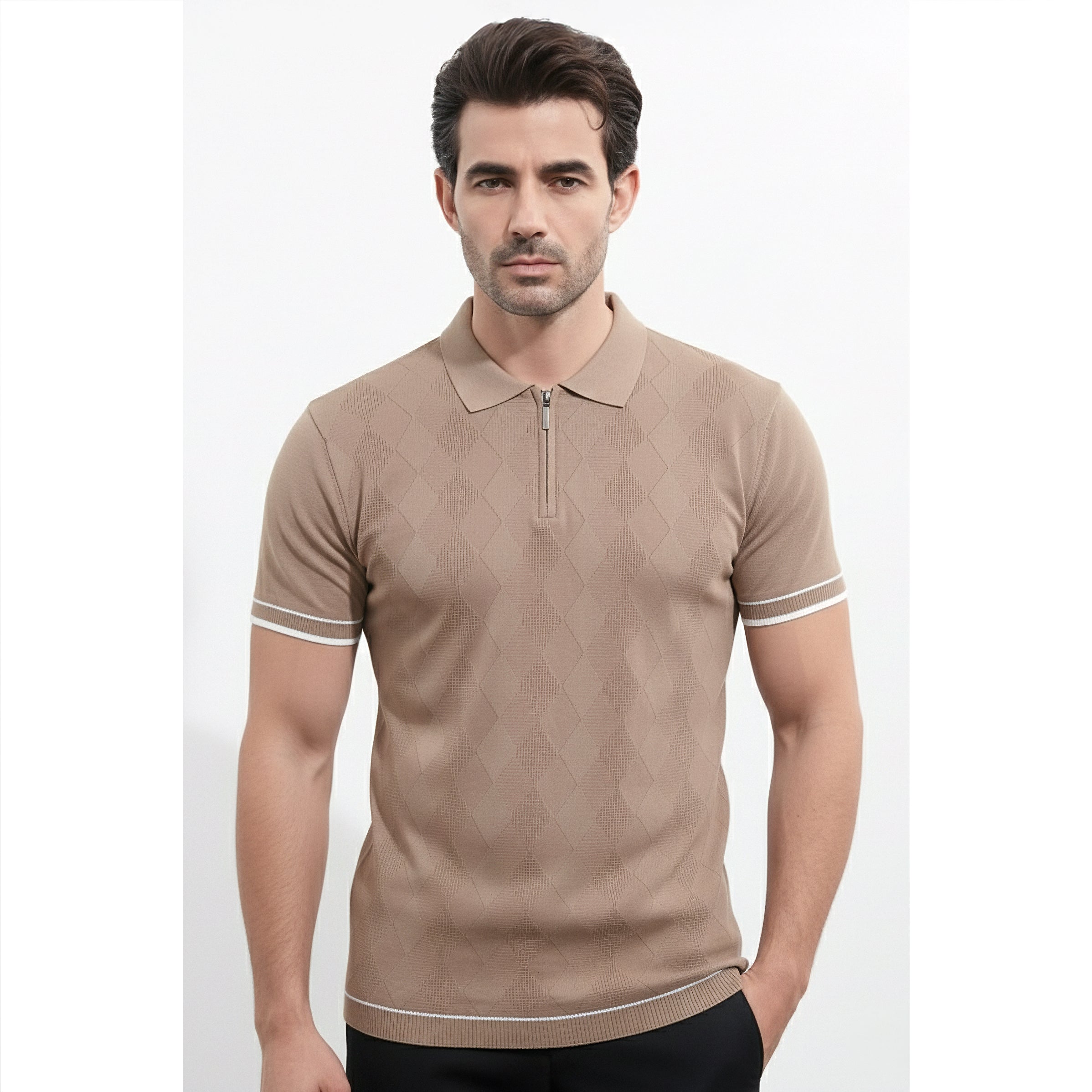 Mens Knitted Polo