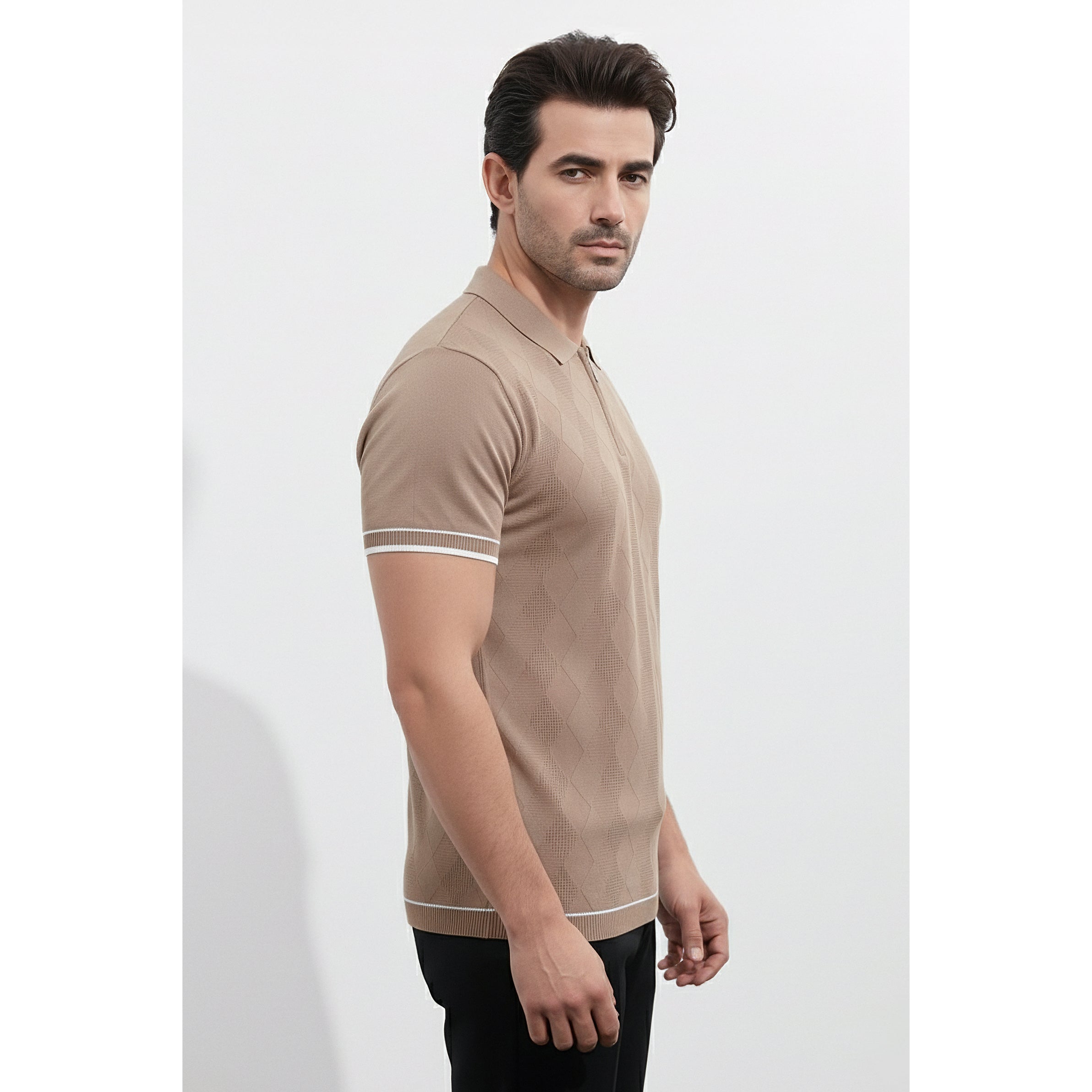 Mens Knitted Polo